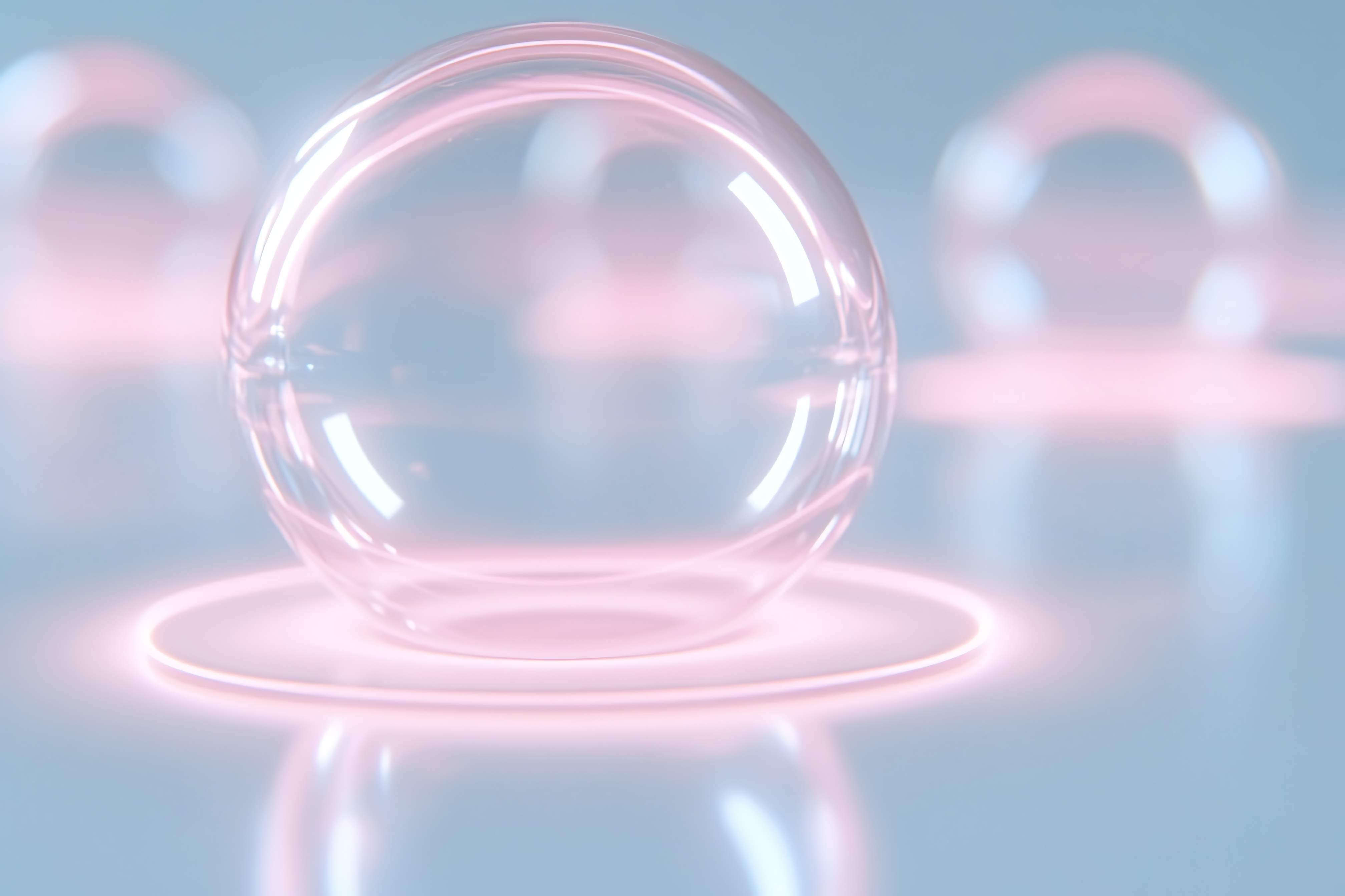 Glass Sphere on Glowing Ring
