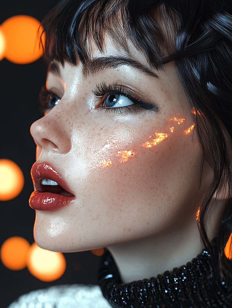 Glimmering Profile Portrait