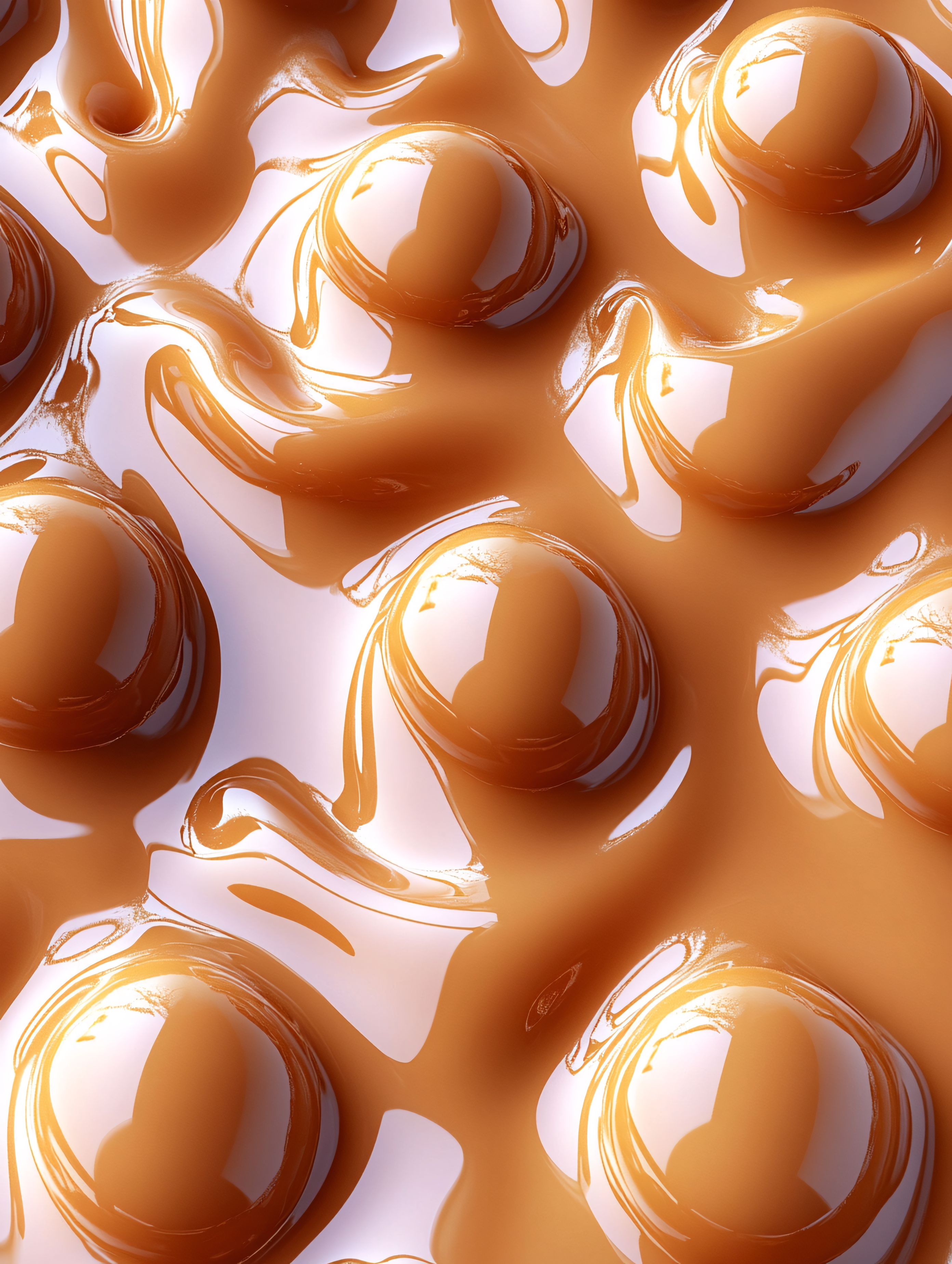 Glossy Caramel Spheres