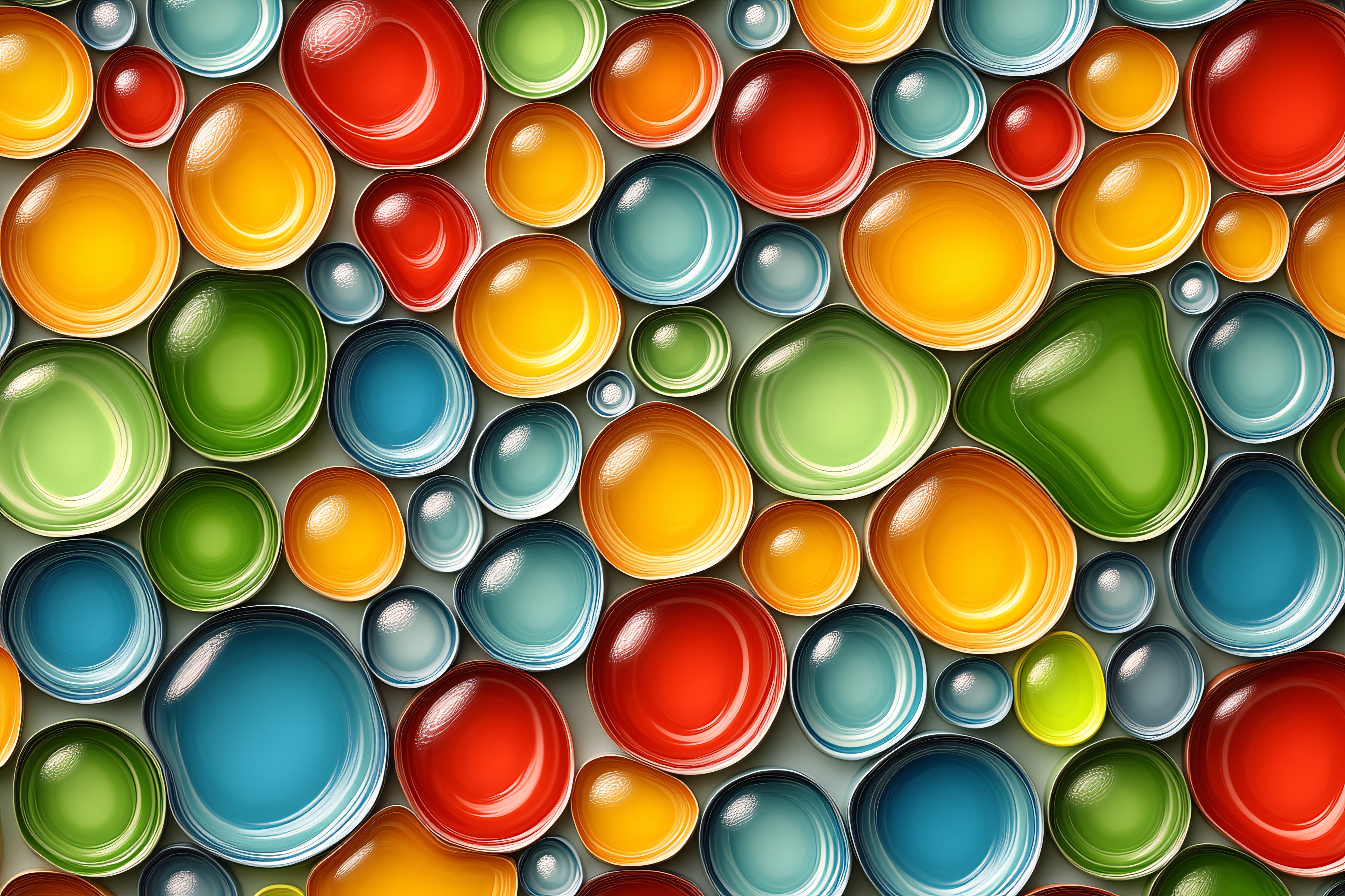 Glossy Colorful Pebble Pattern