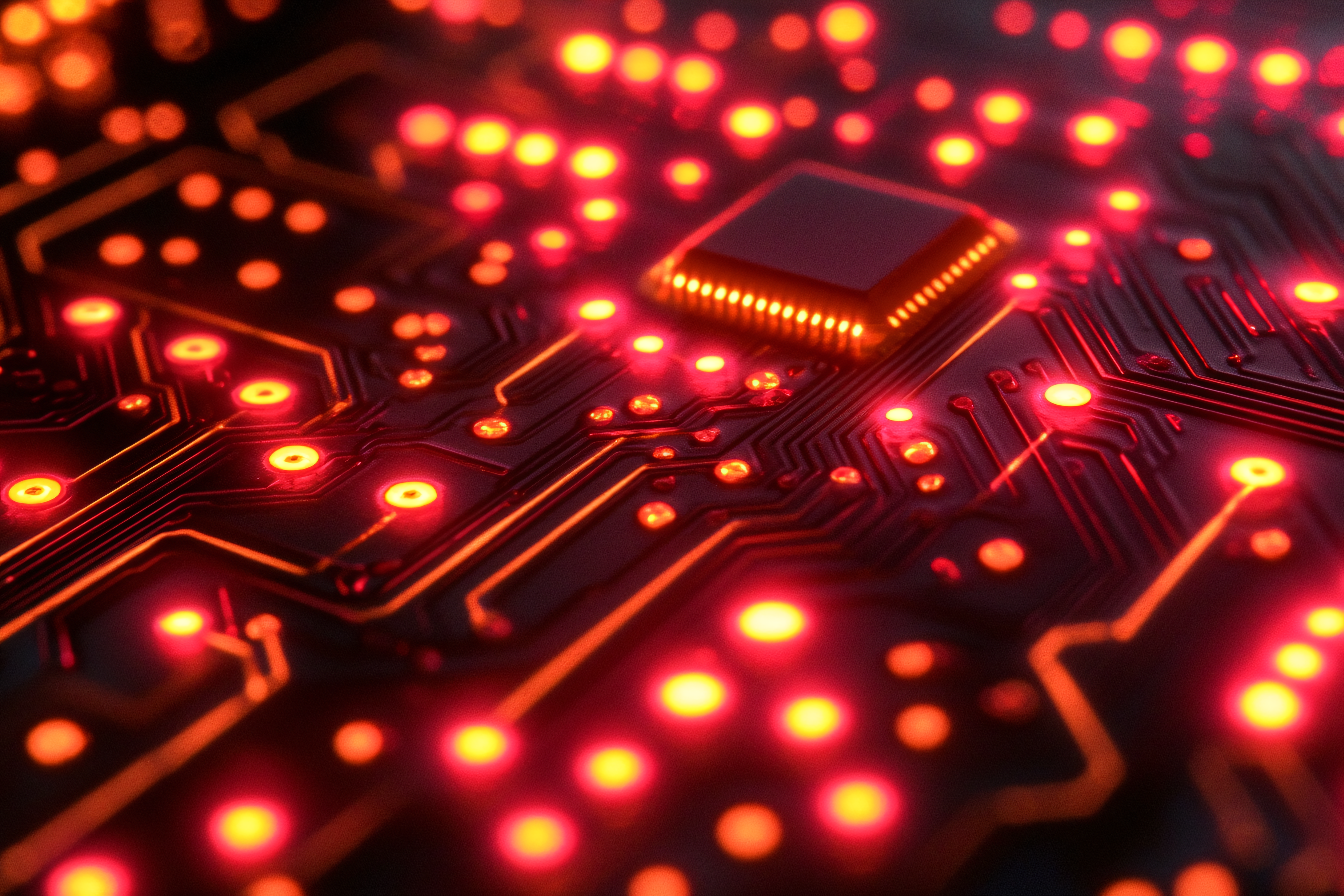 Glowing Circuit Board