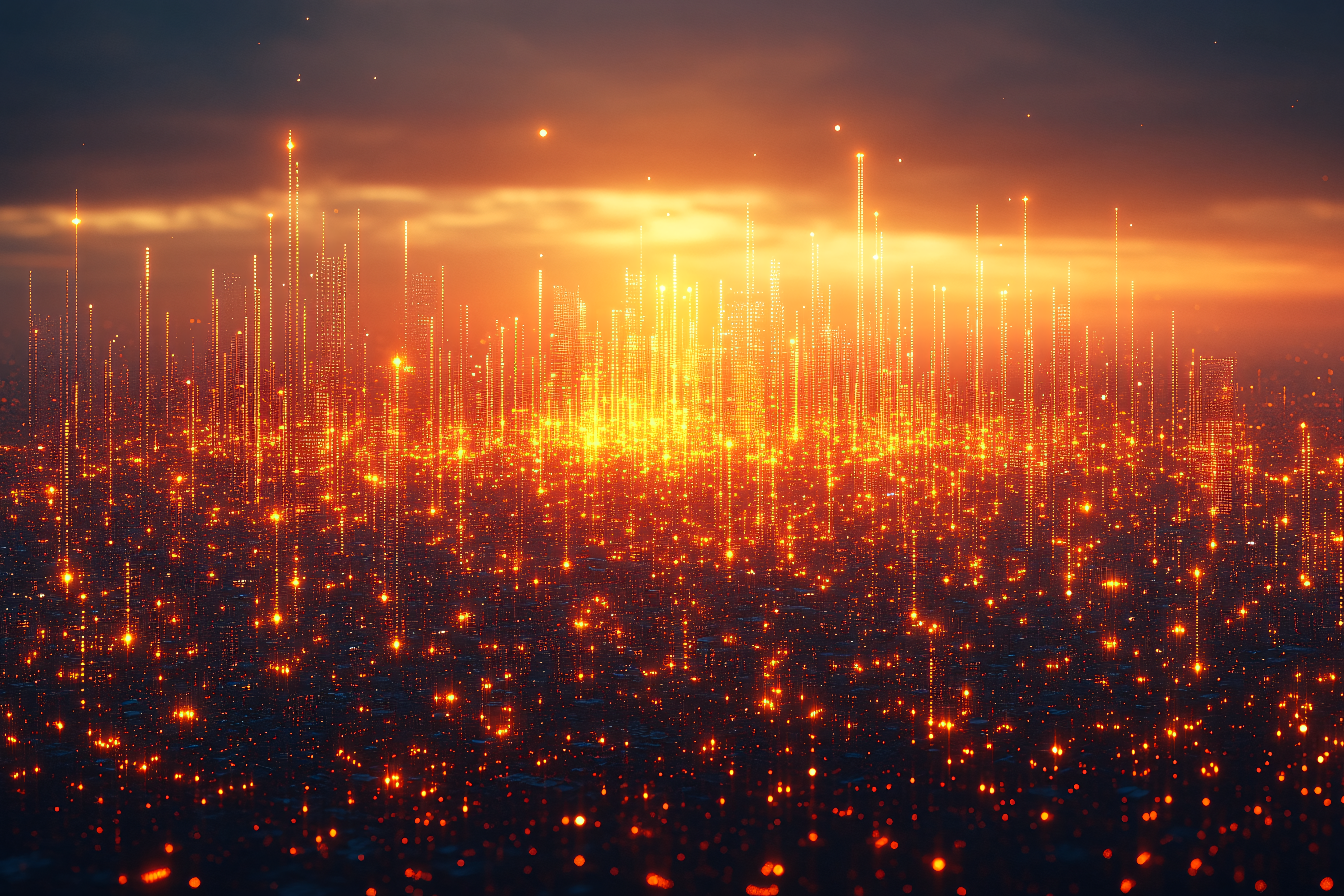 Glowing City Lights