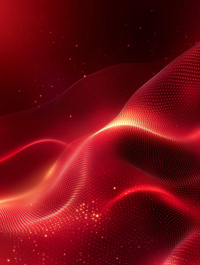 Glowing Red Waves