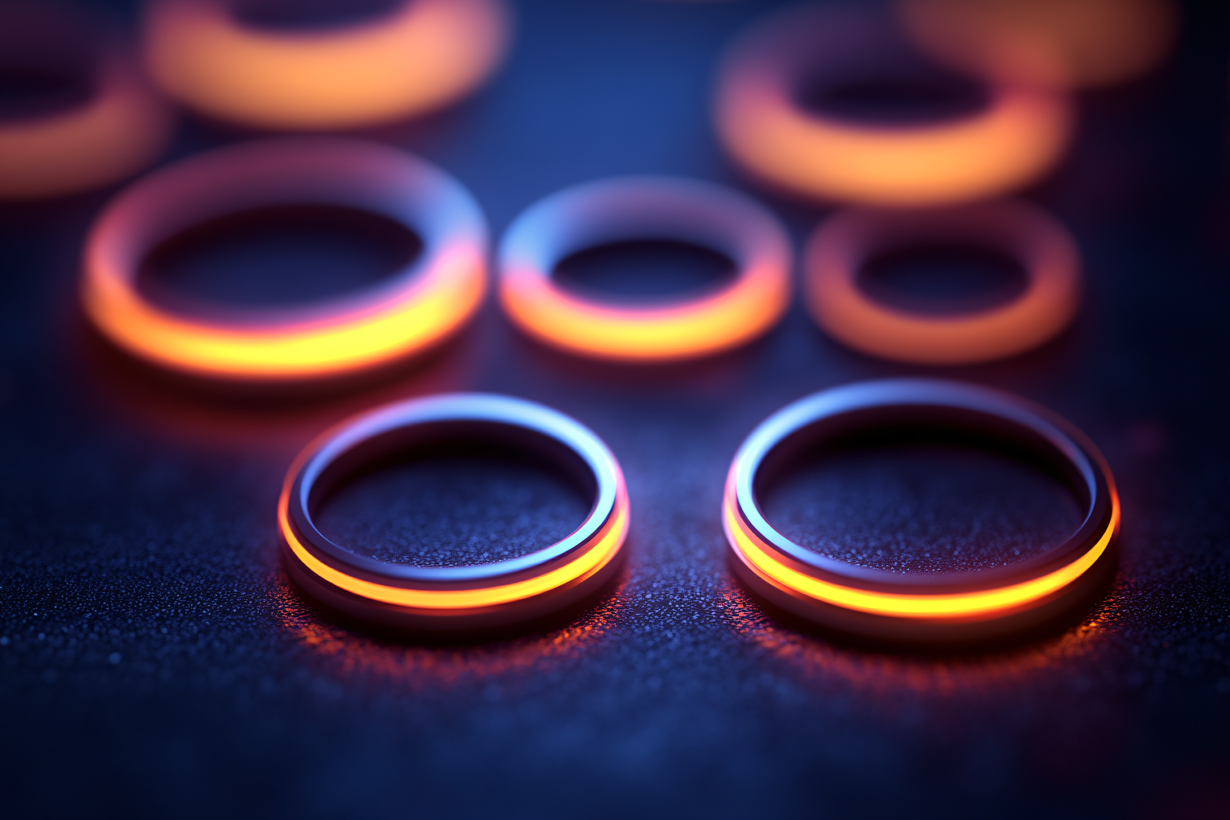 Glowing Rings Arrangement