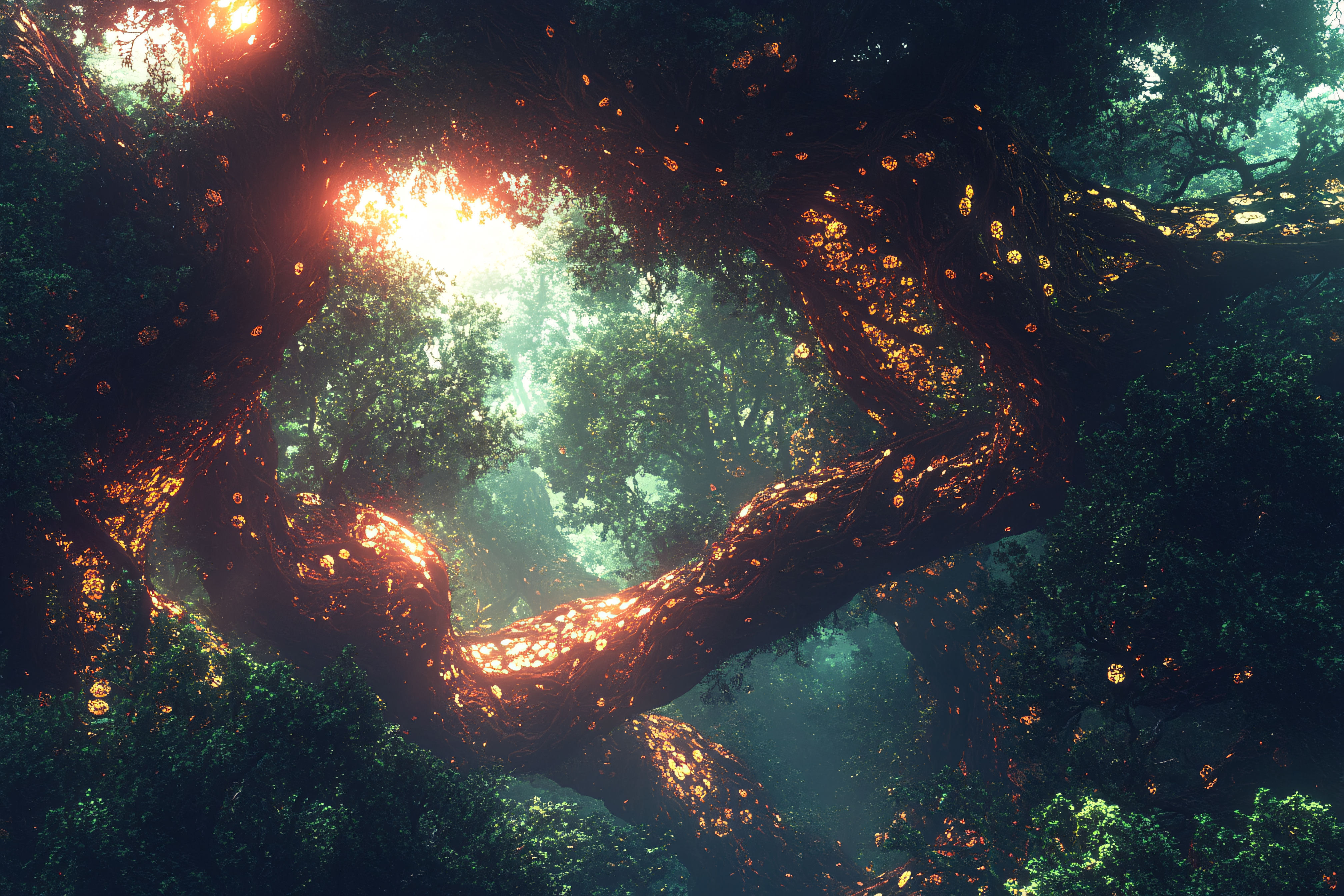 Glowing Tree Canopy