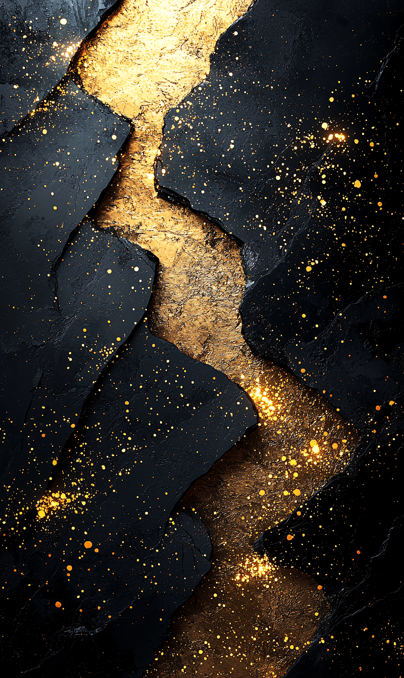 Gold And Black Abstract Texture