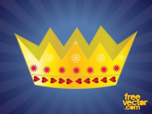 Golden Crown Design Free Vector