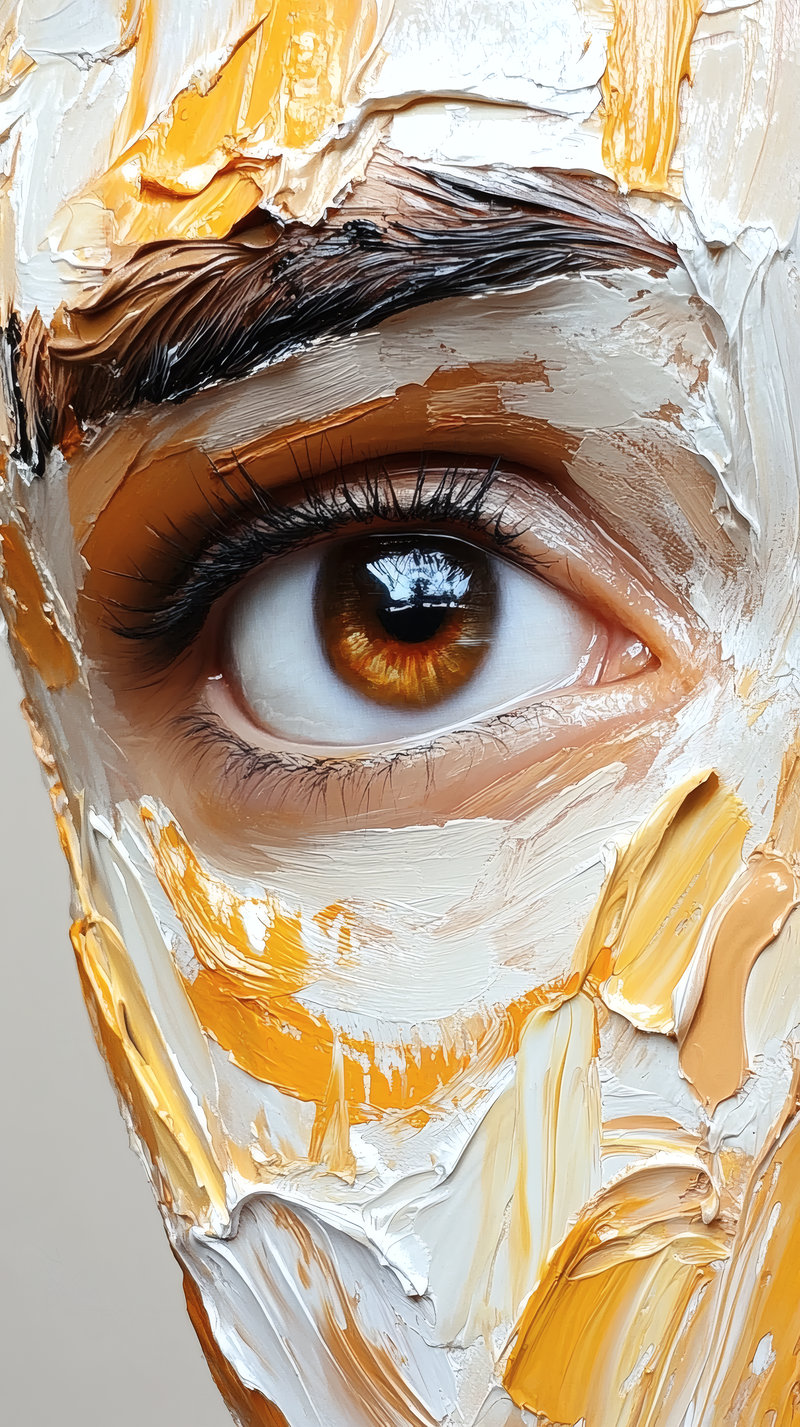 Golden Eye Abstract Portrait