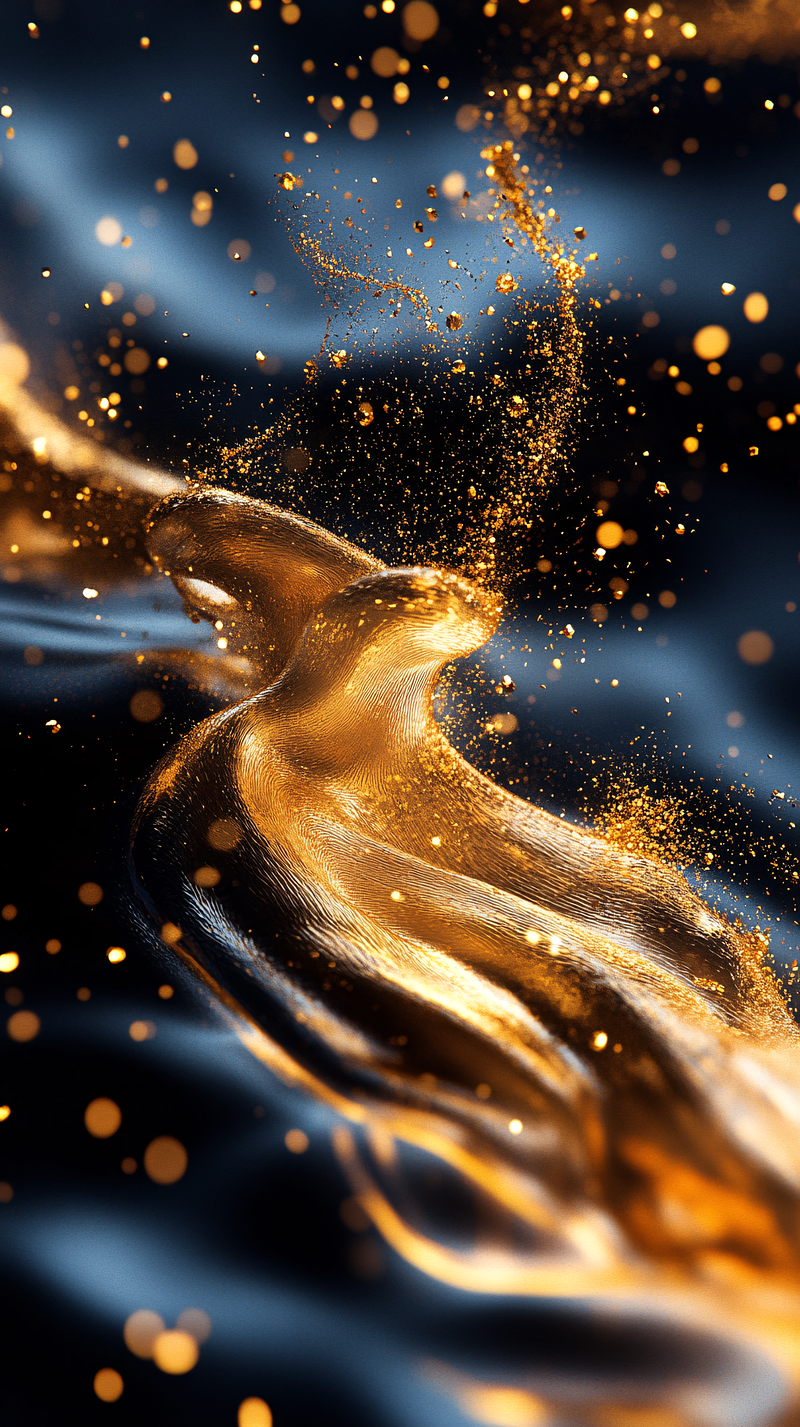 Golden Flowing Liquid