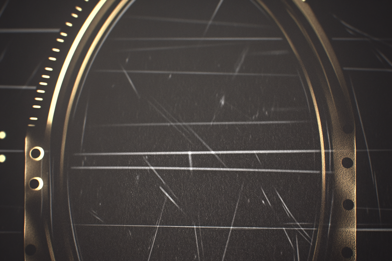 Golden Frame and Gridded Background