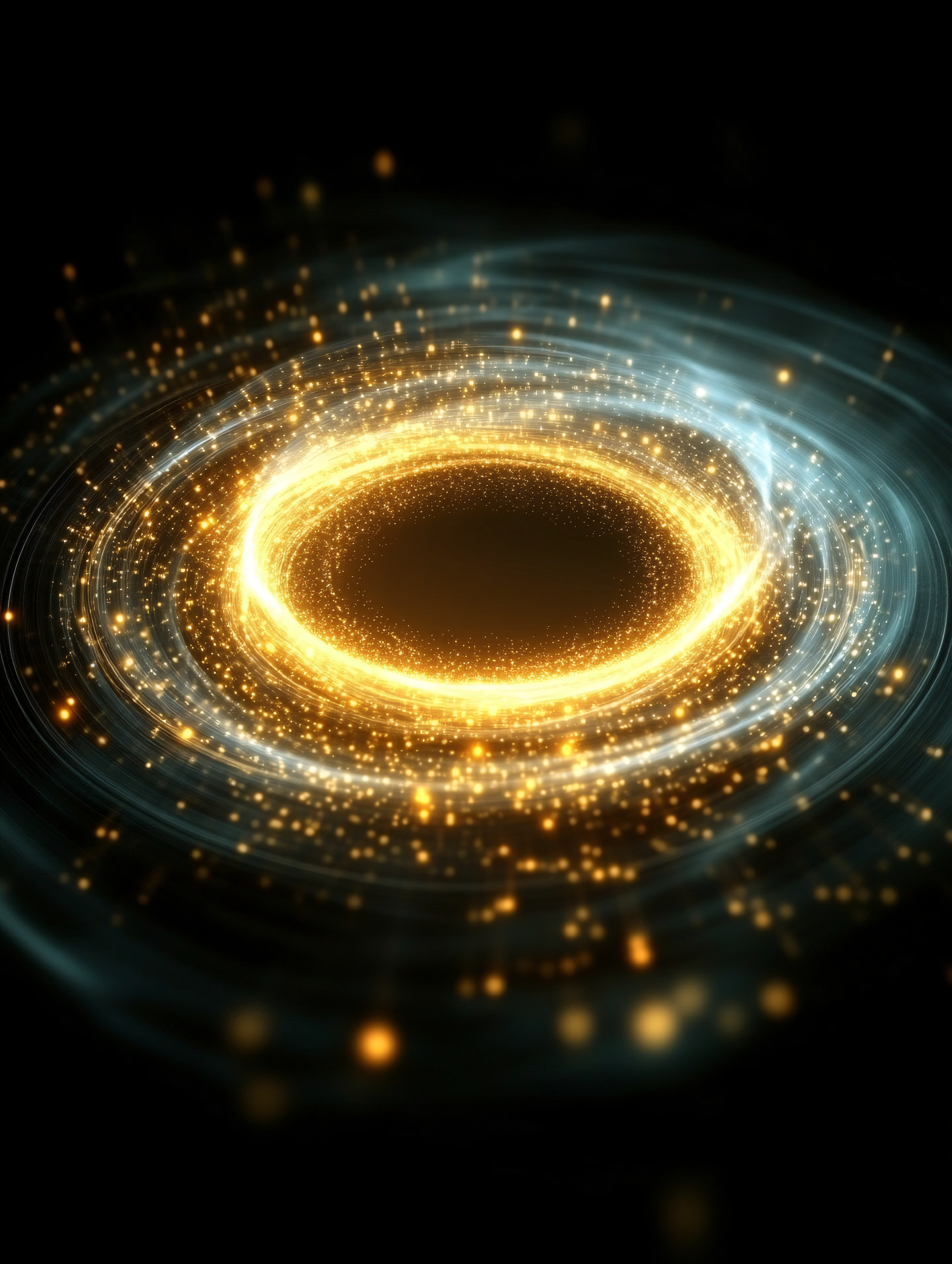 Golden Glowing Ring Abstract Digital Art