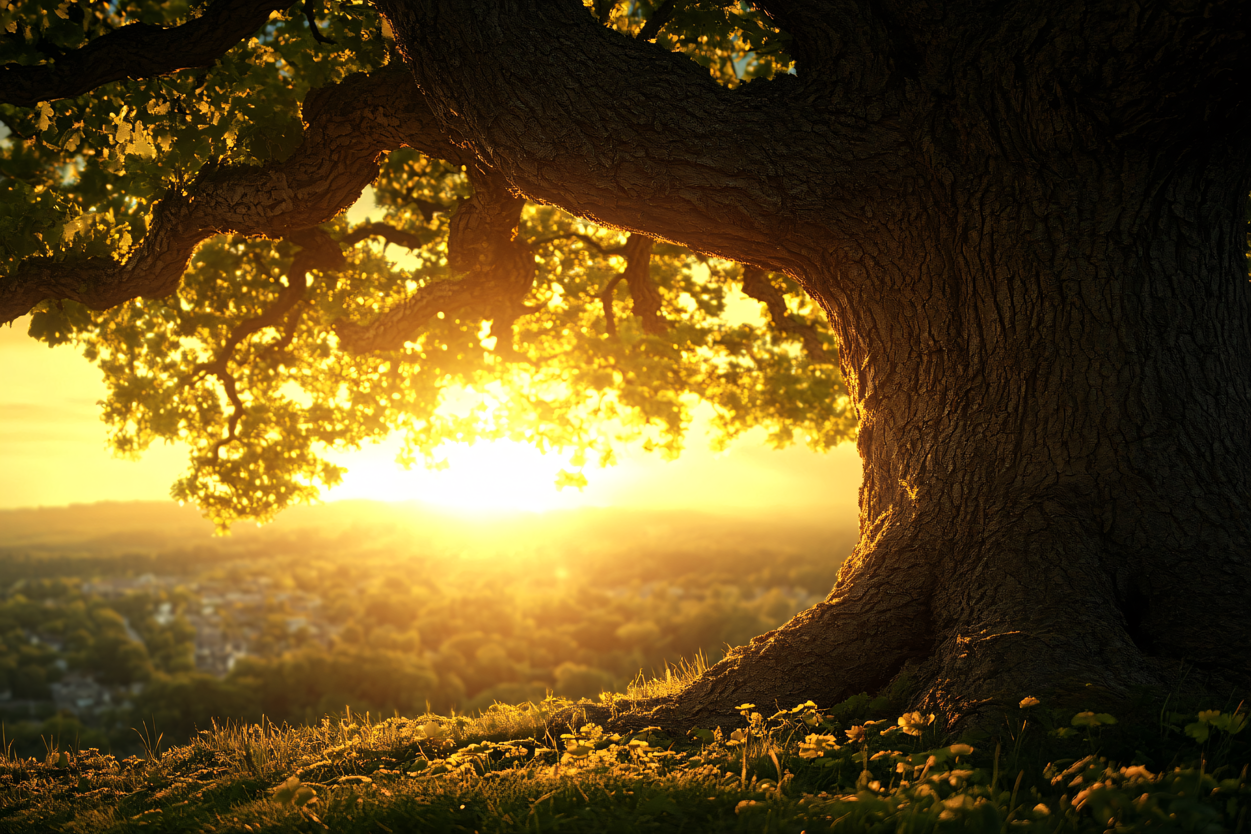 Golden Hour Tree View