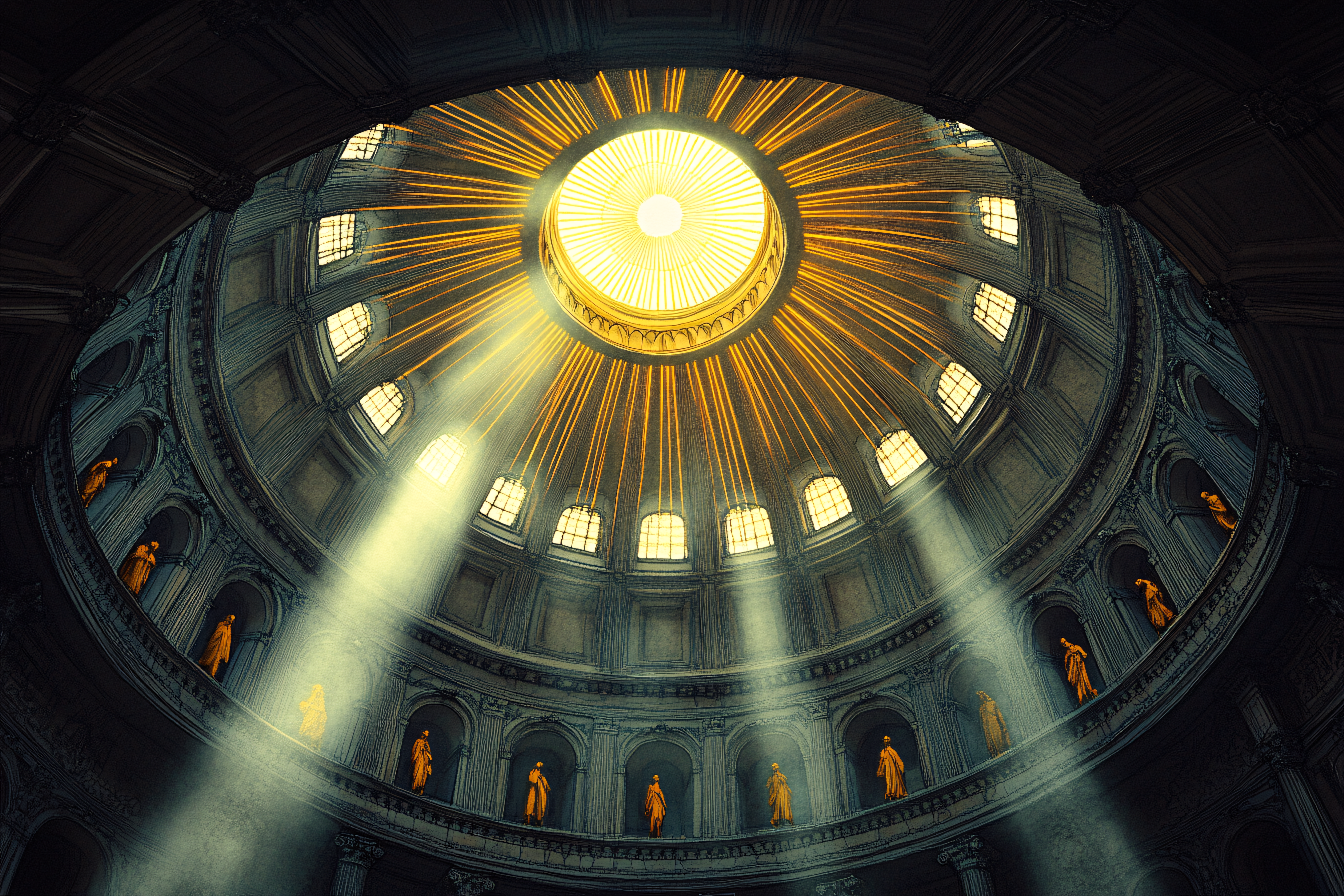 Golden Light Dome Interior