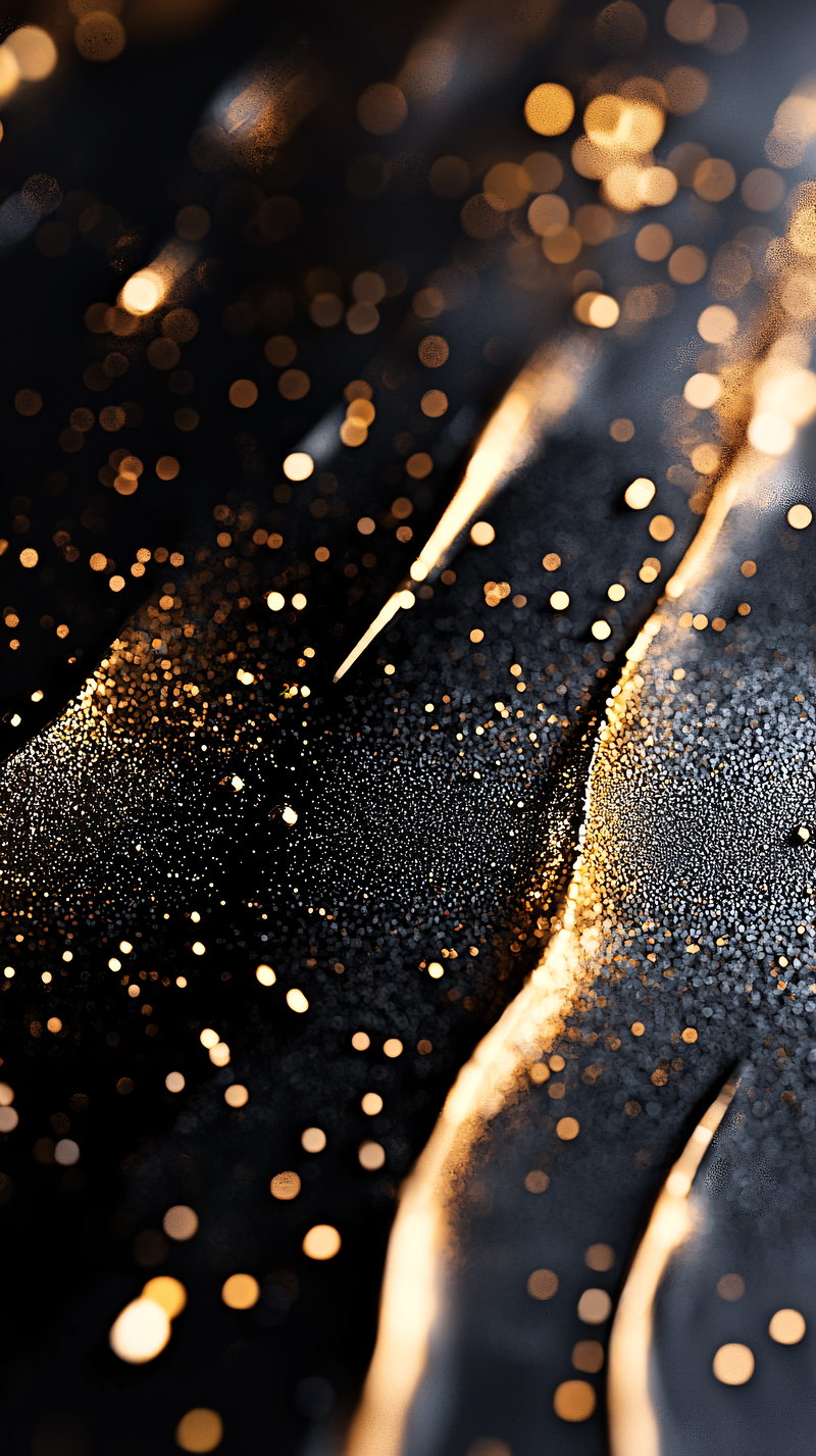 Golden Light Trails on Dark Texture
