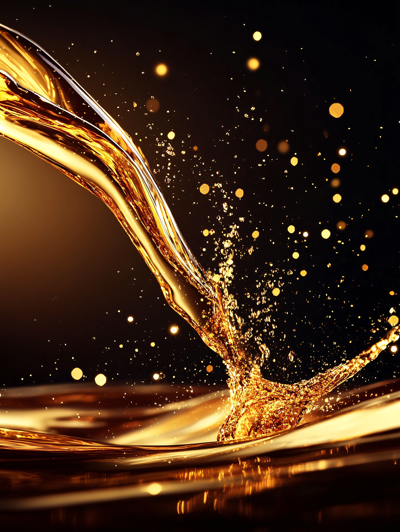 Golden Liquid Splash