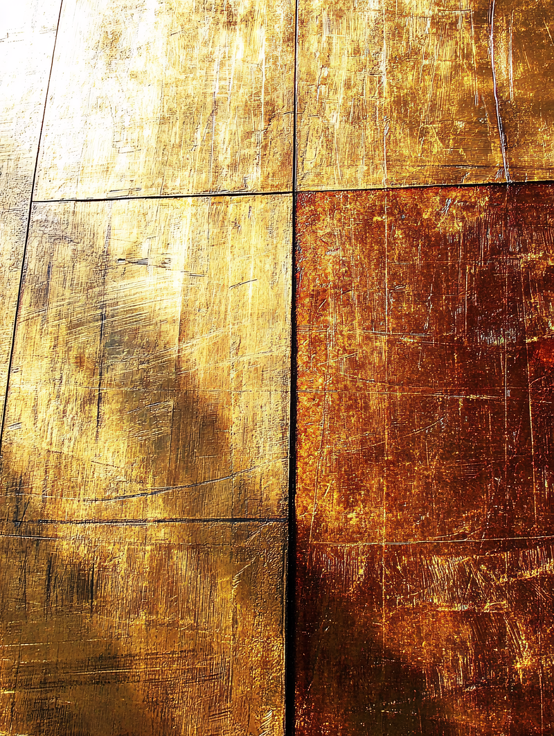 Golden Rustic Metal Panels