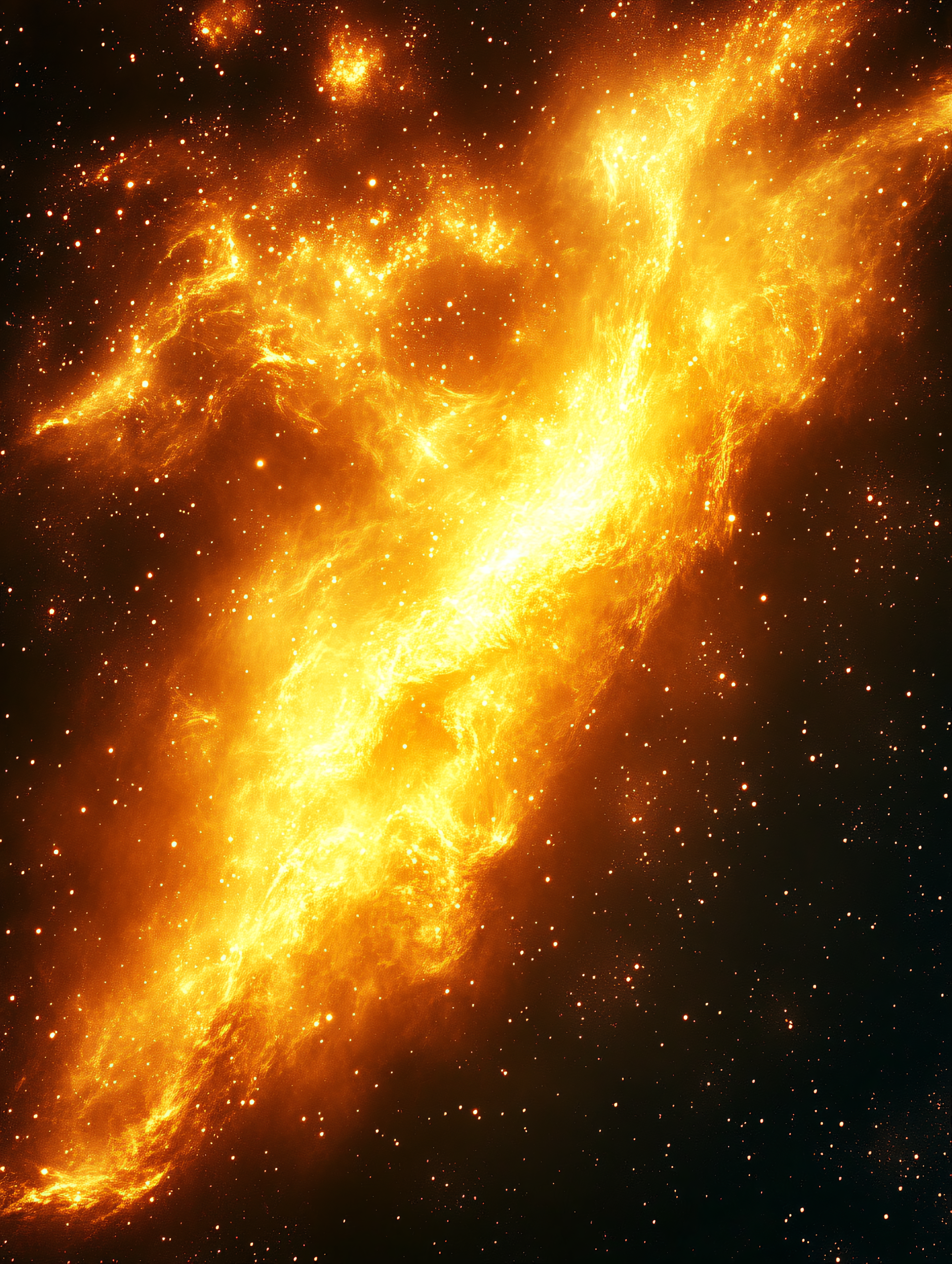 Golden Space Nebula
