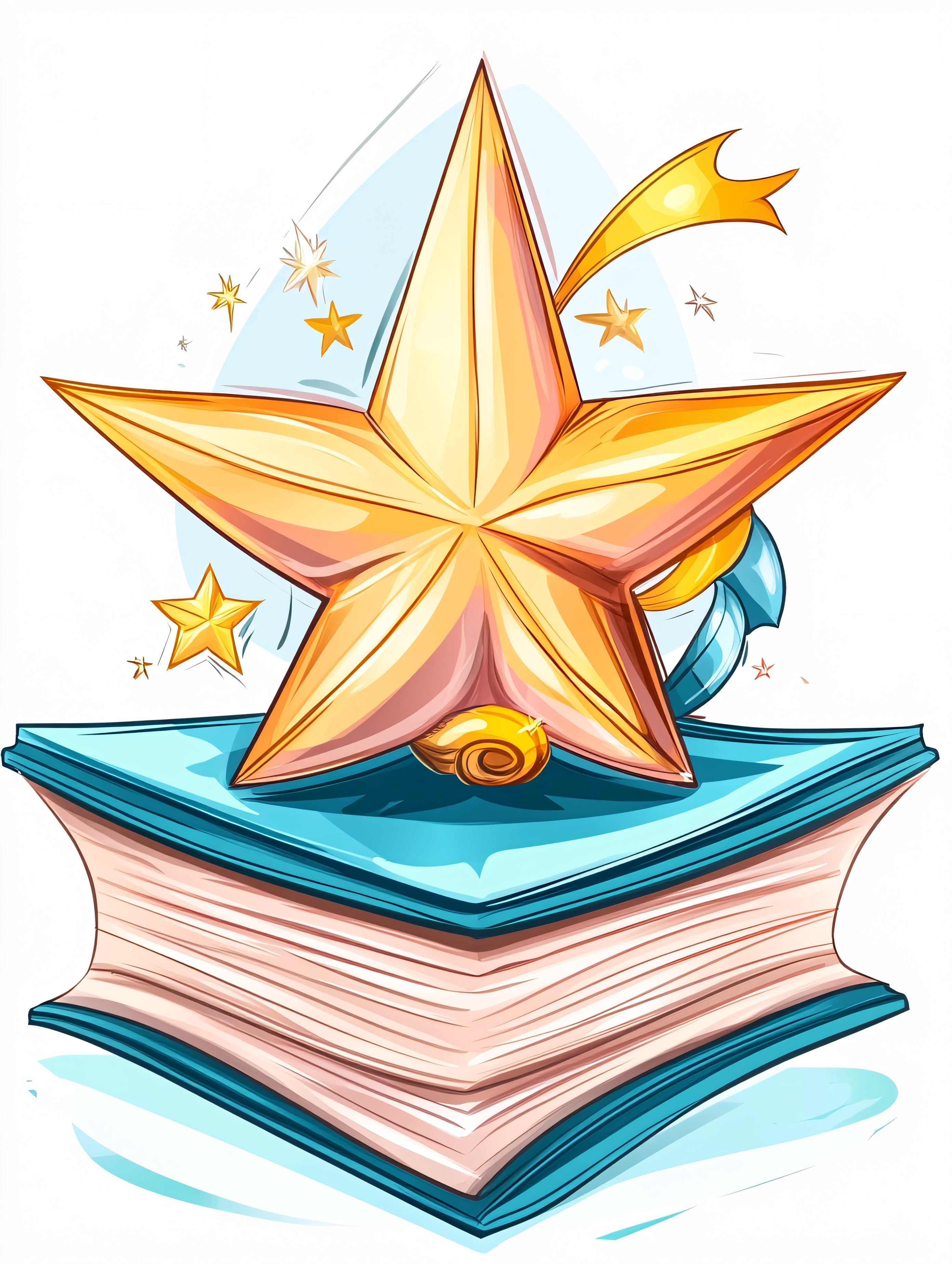Golden Star On Books