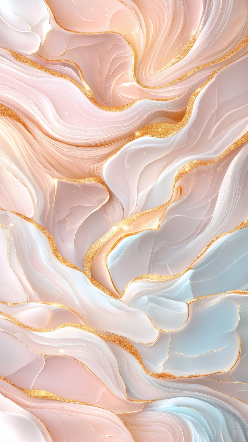 Golden Veins Abstract