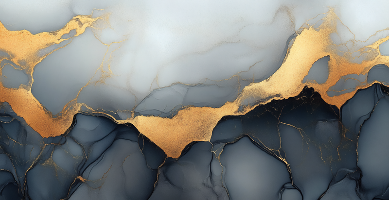 Golden Veins on Marble Texture