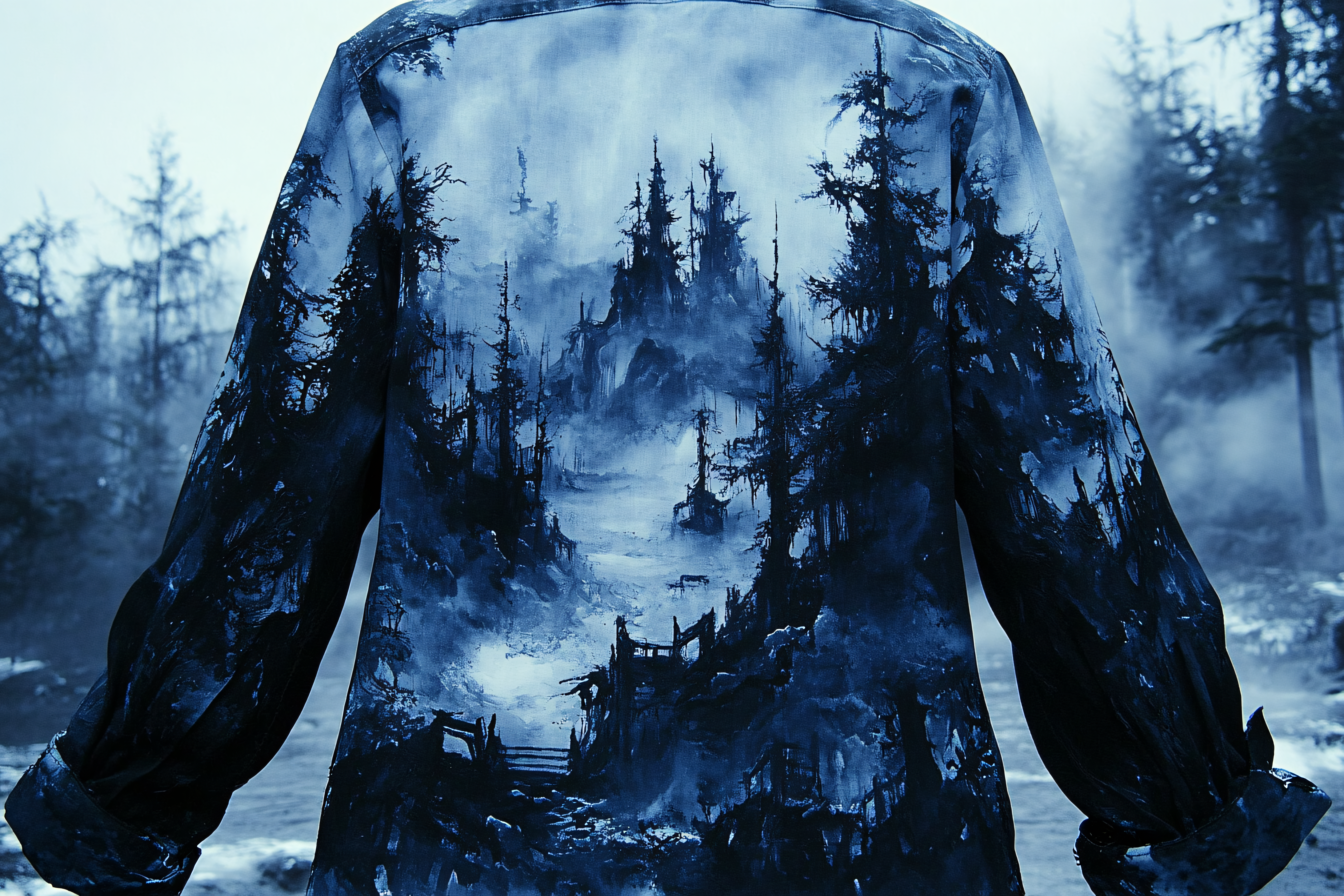 Gothic Forest Back Print Shirt