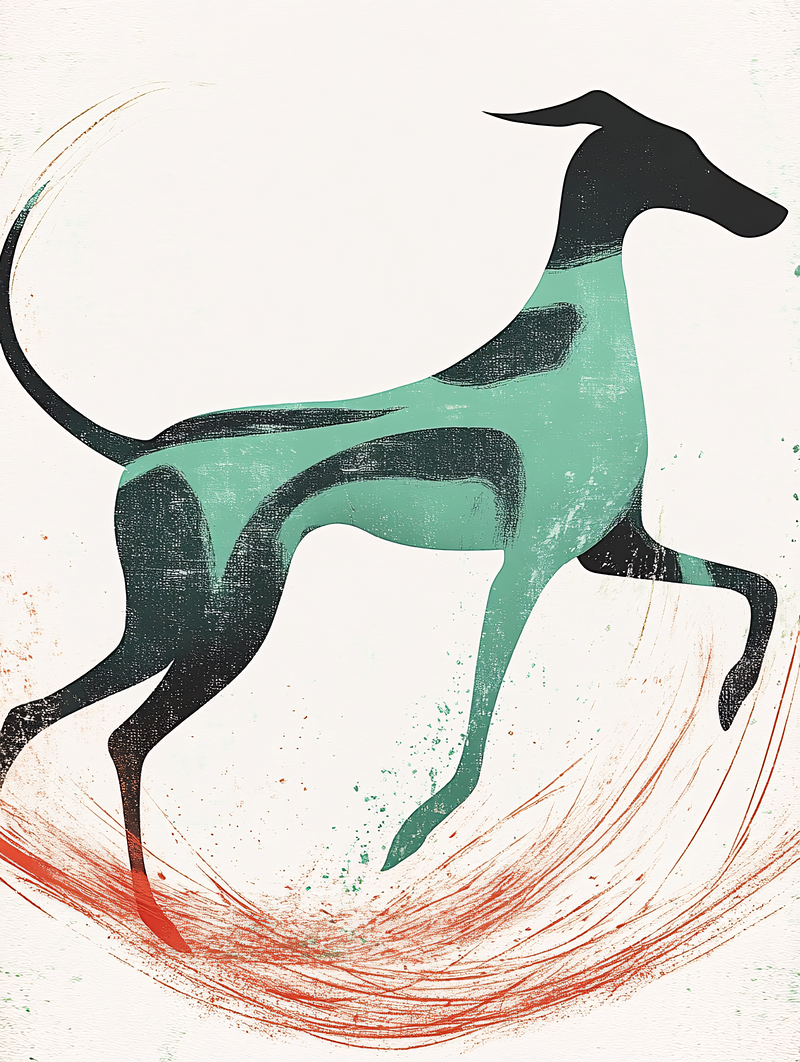 Graceful Greyhound in Motion