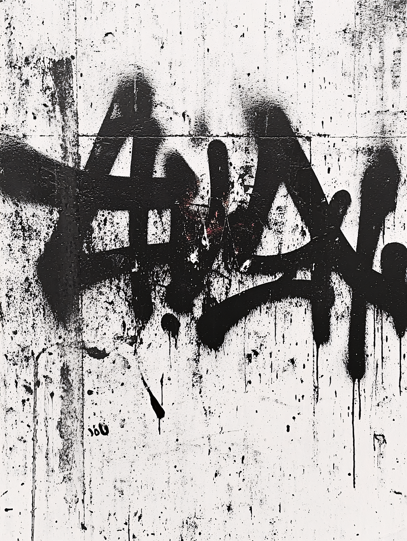 Graffiti Art On White Wall