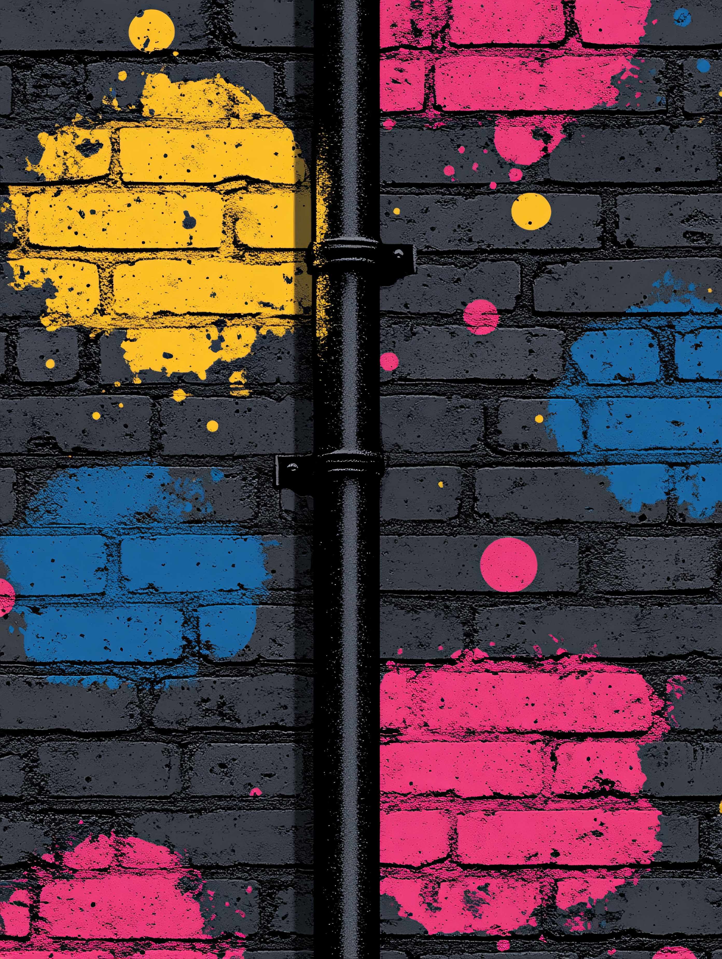 Graffiti Brick Wall Art
