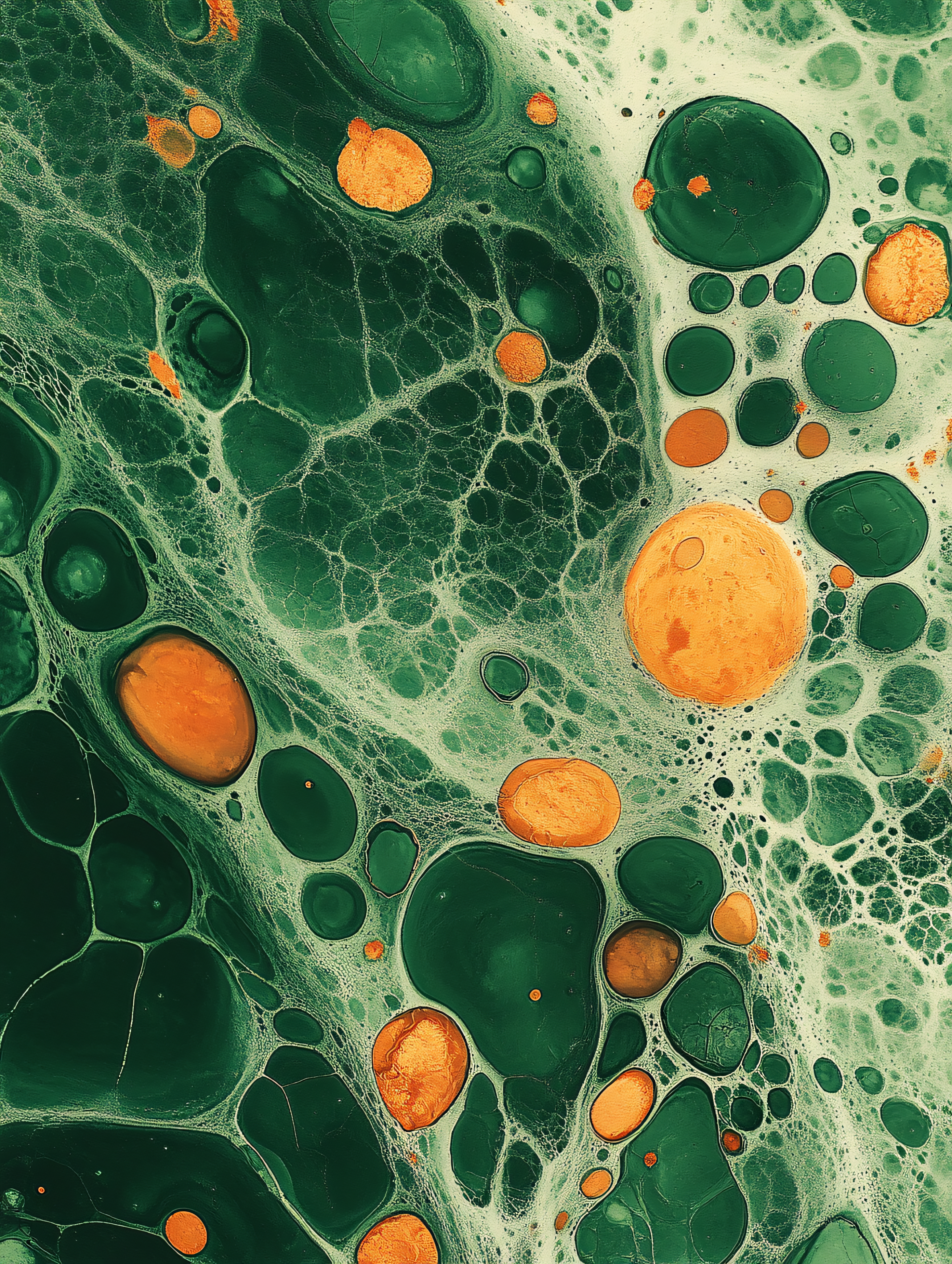 Green and Gold Swirls