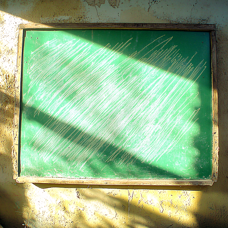 Green Blackboard and Sunbeam