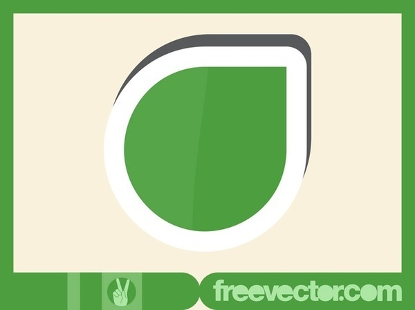 Green Sticker Free Vector