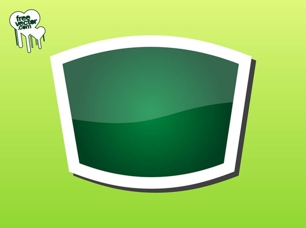 Green Sticker Free Vector