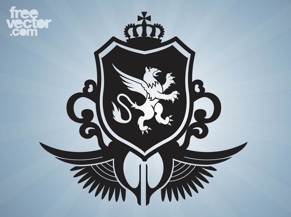 Griffon Crest Free Vector
