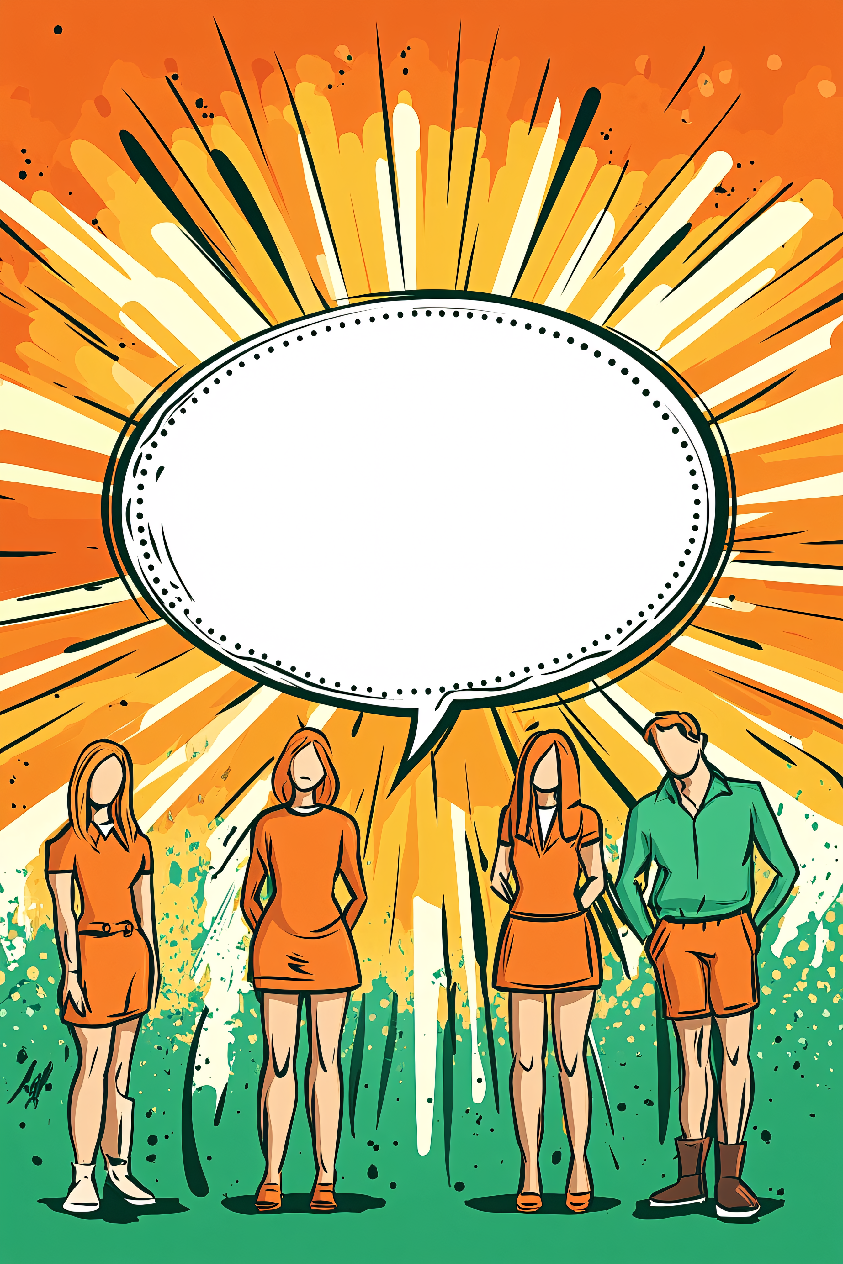 Group Of People With Speech Bubble