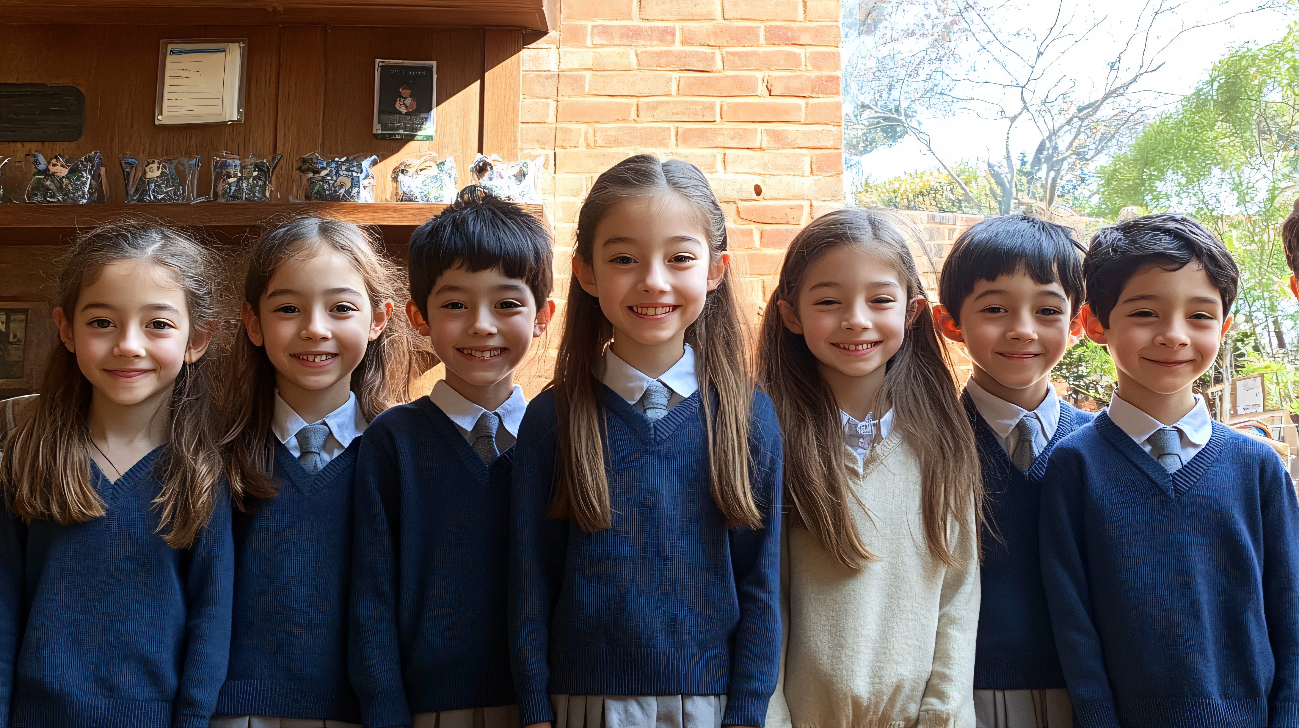 Group of Smiling School Children