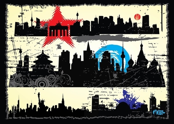Grunge City Free Vector