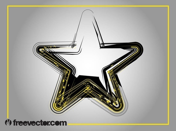 Grunge Star Image Free Vector