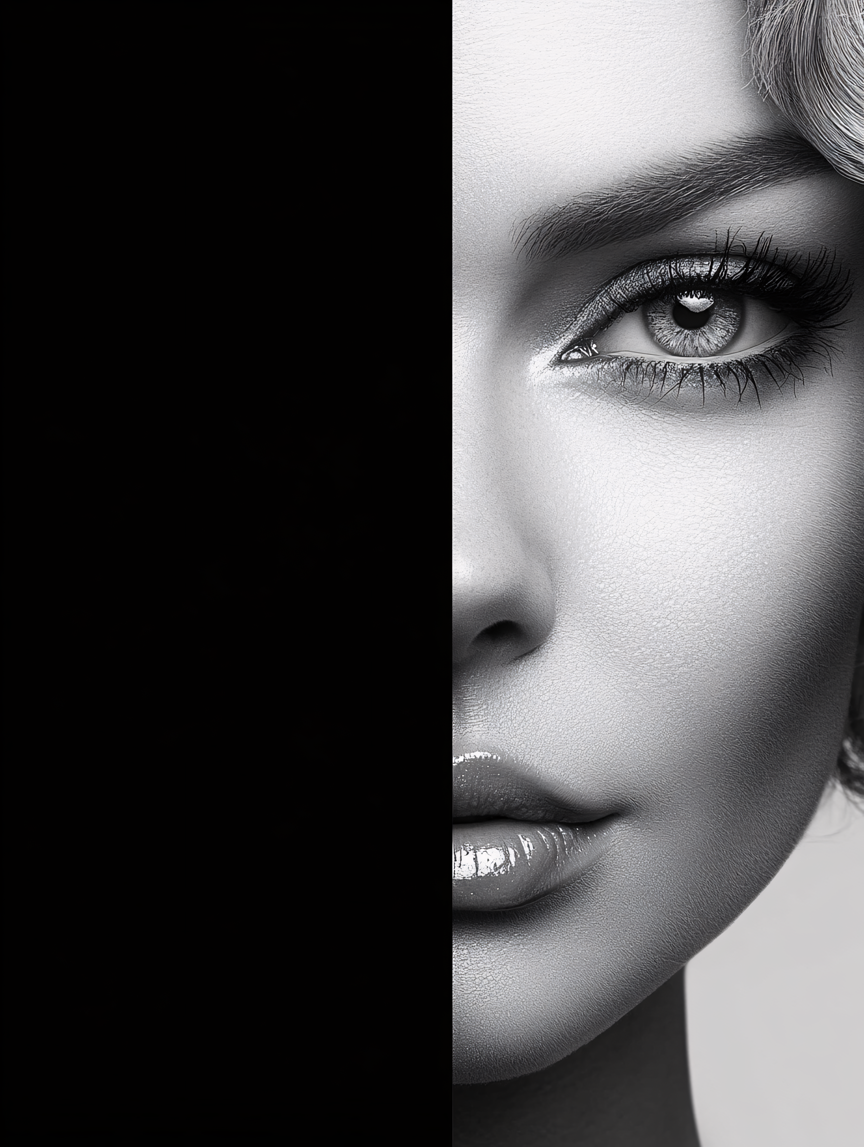 Half Face Beauty Portrait