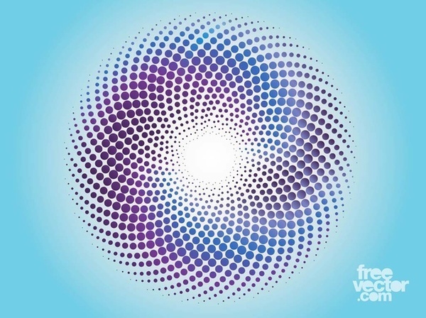 Halftone Circle Free Vector