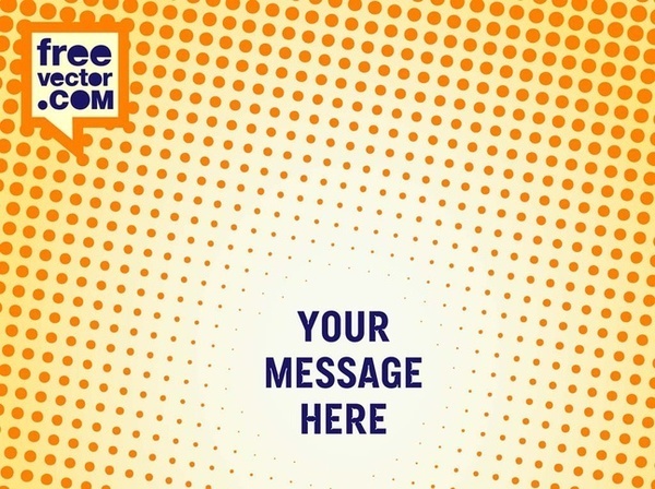 Halftone Poster Template Free Vector