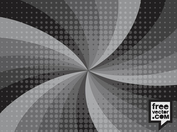 Halftone Starburst Free Vector