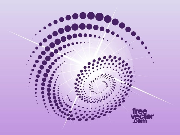 Halftone Swirl Free Vector