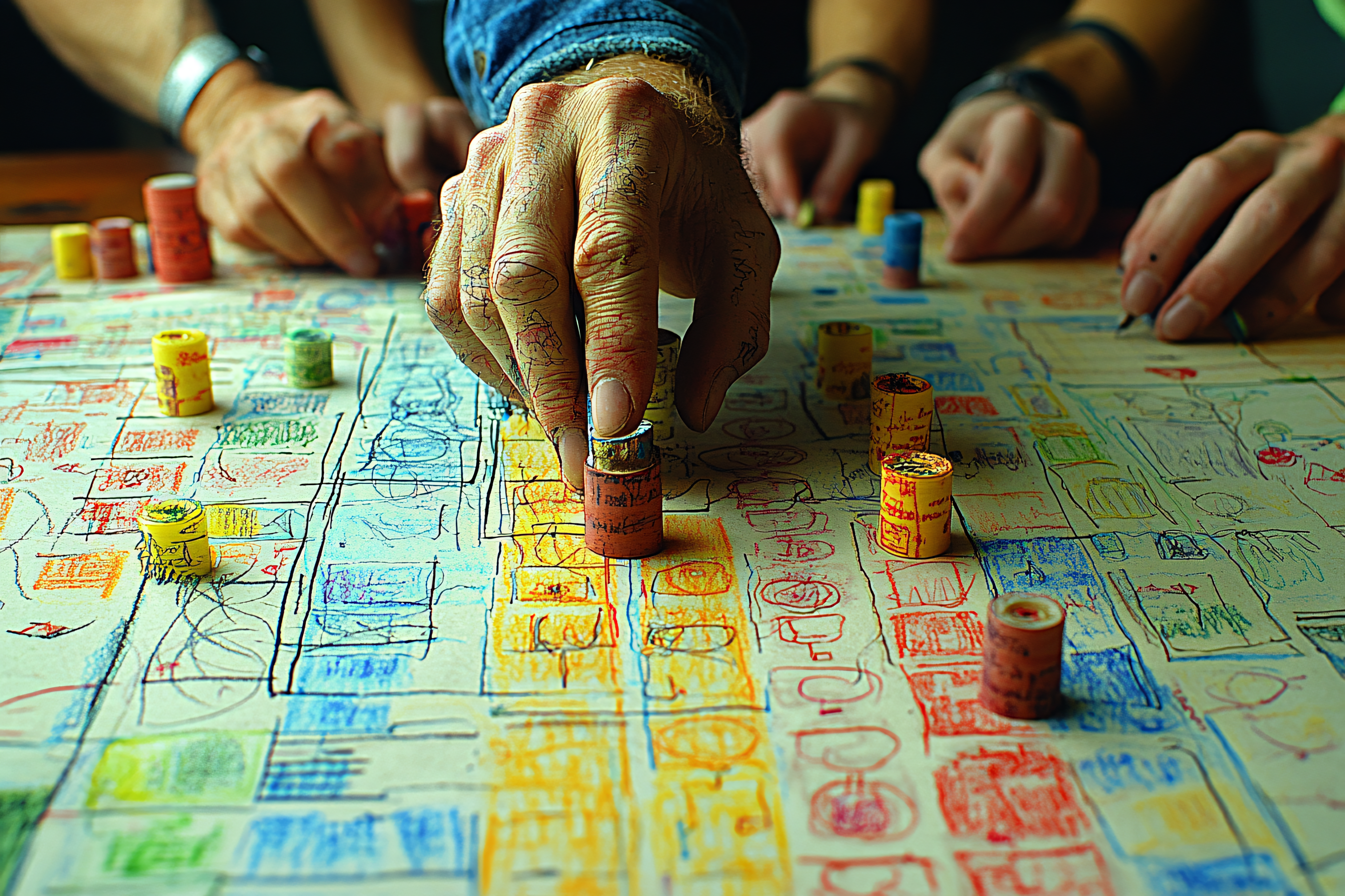 Hand-Drawn Board Game Strategy