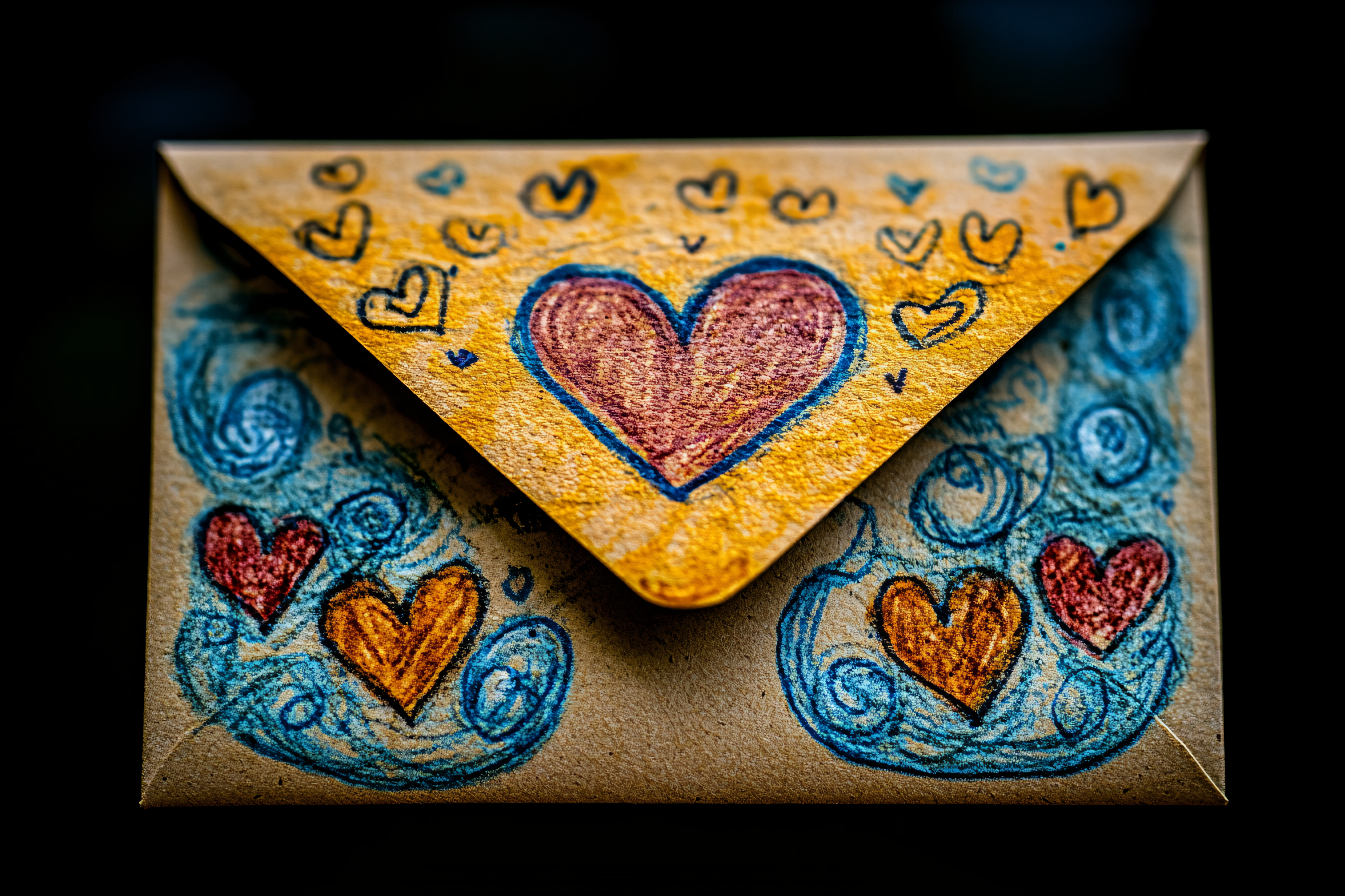 Hand-Drawn Heart Envelope