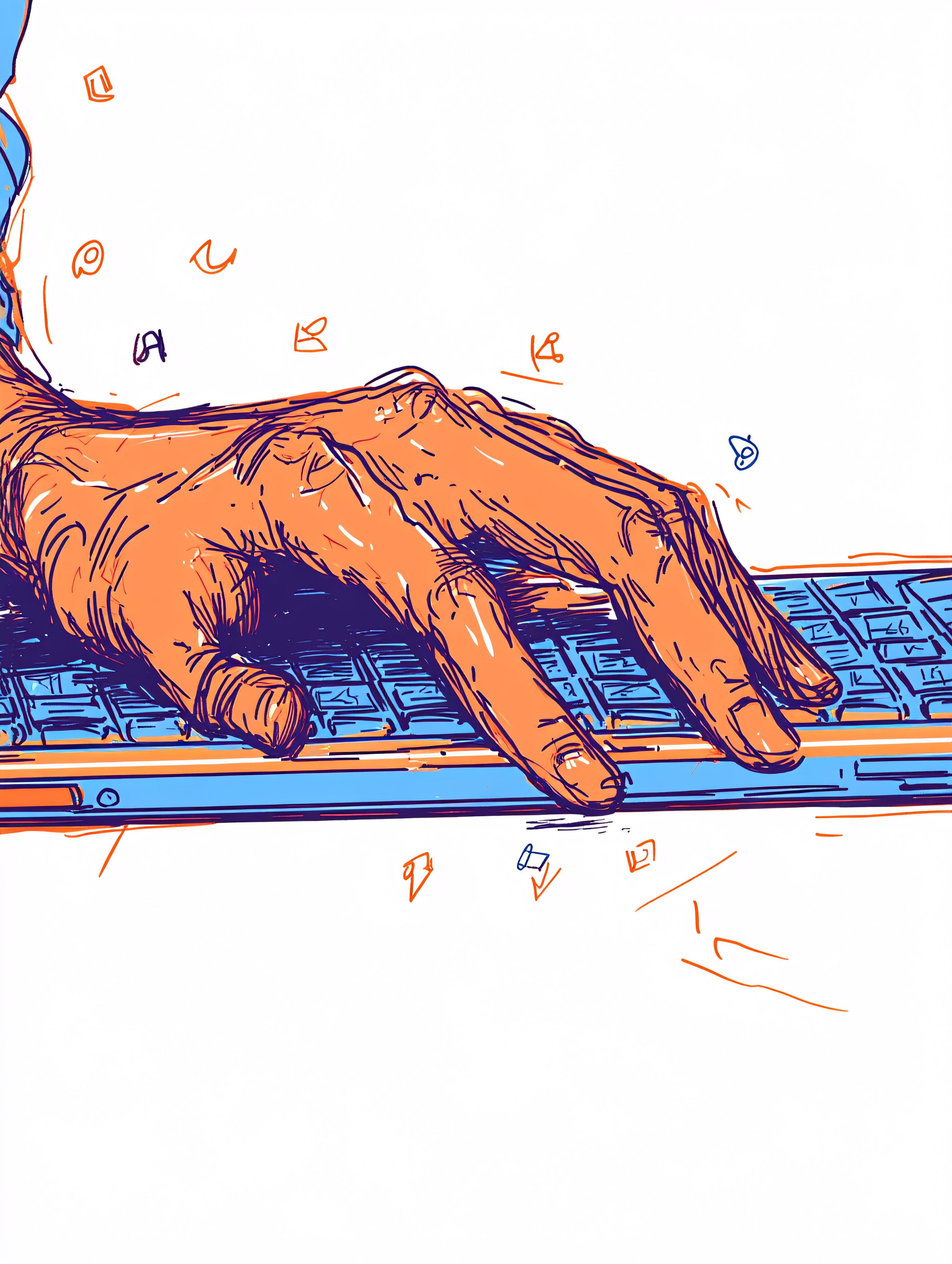 Hand on Keyboard