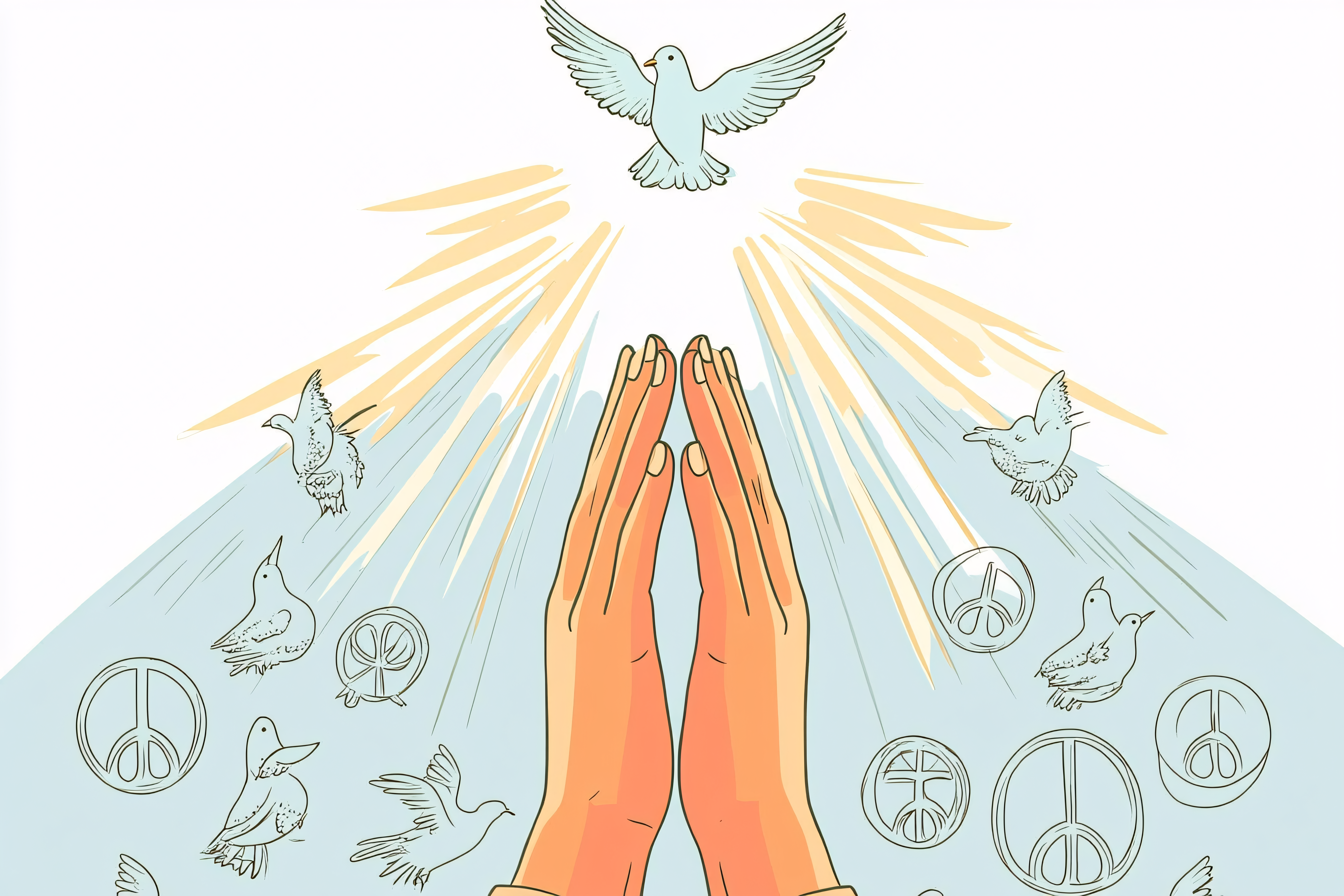 Hands and Doves for Peace