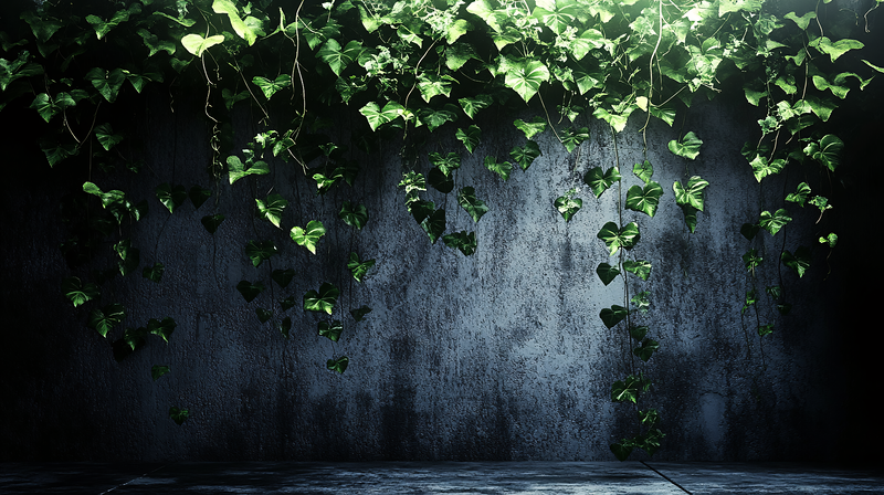 Hanging Ivy On Weathered Wall