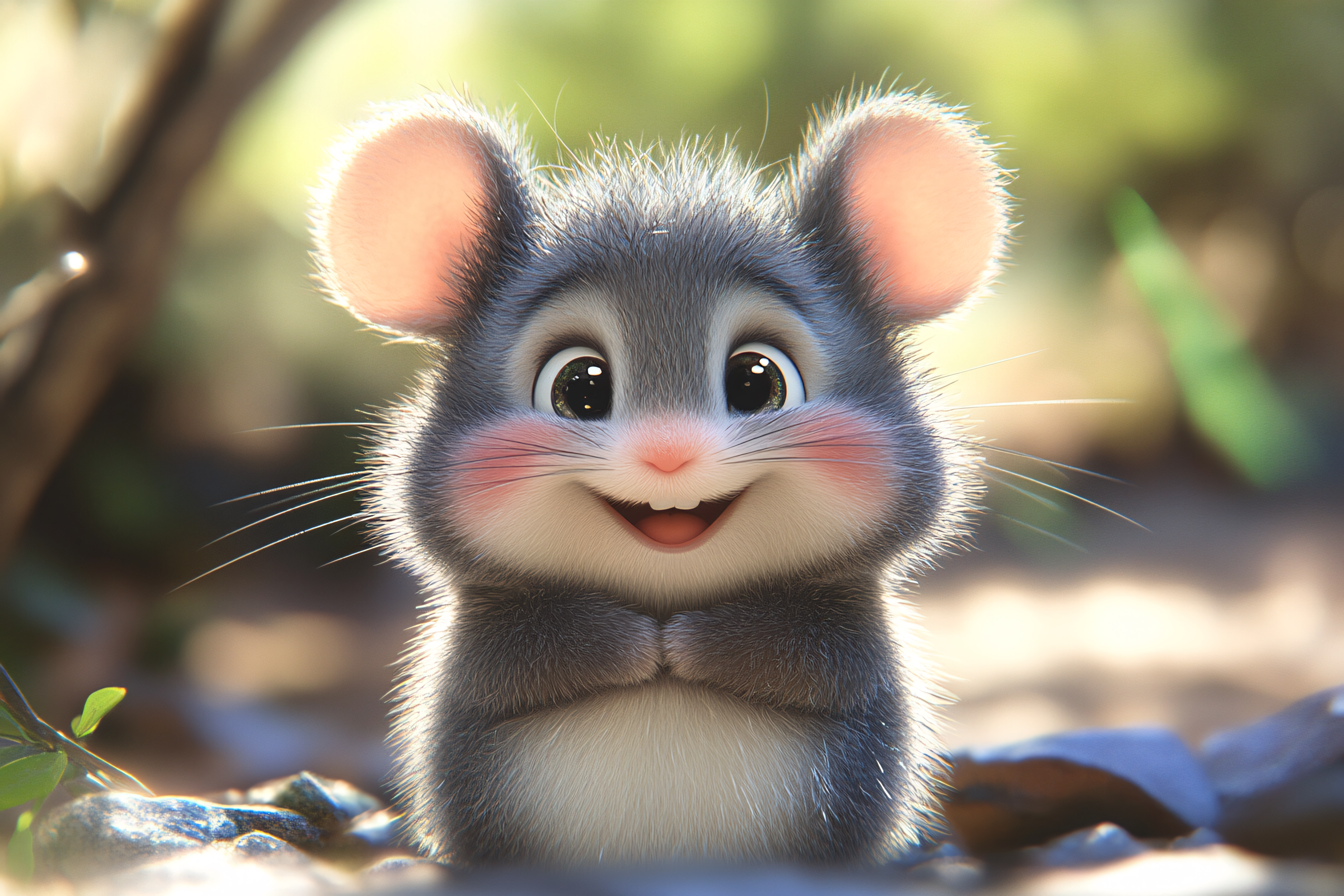 Happy Cartoon Mouse