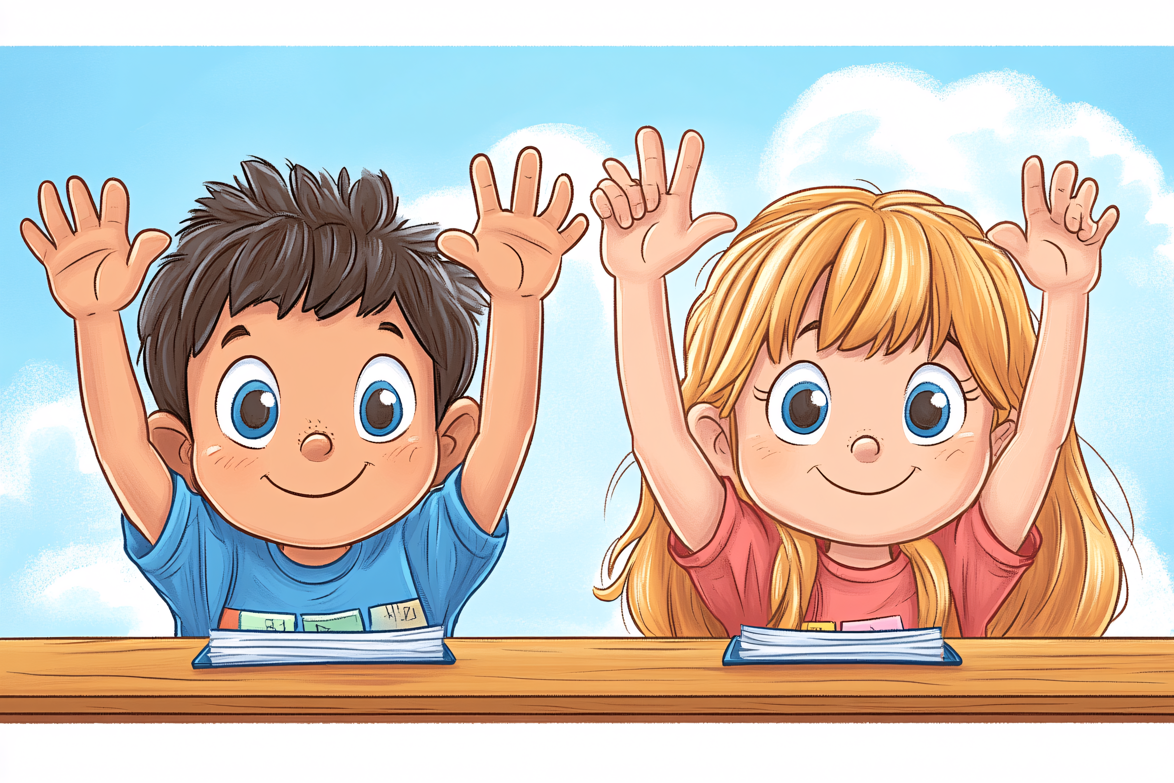 Happy School Children