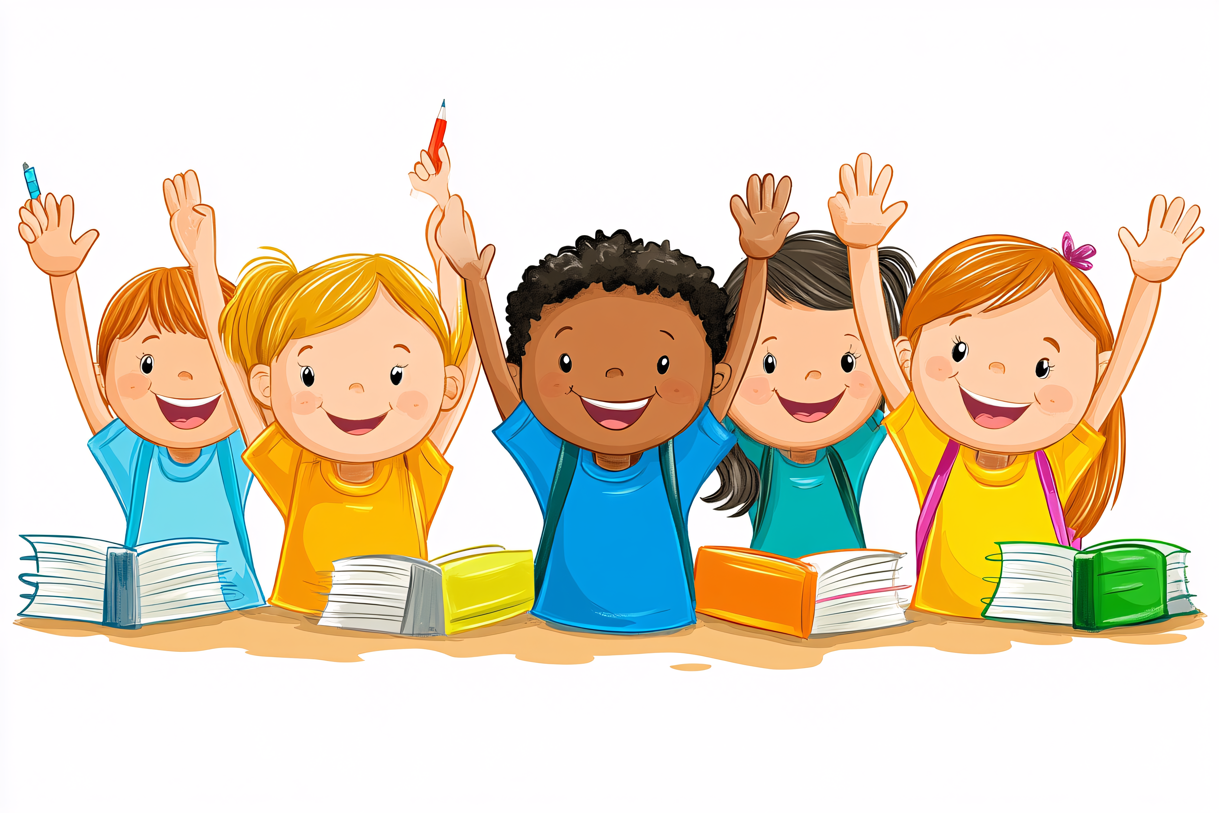 Happy School Children